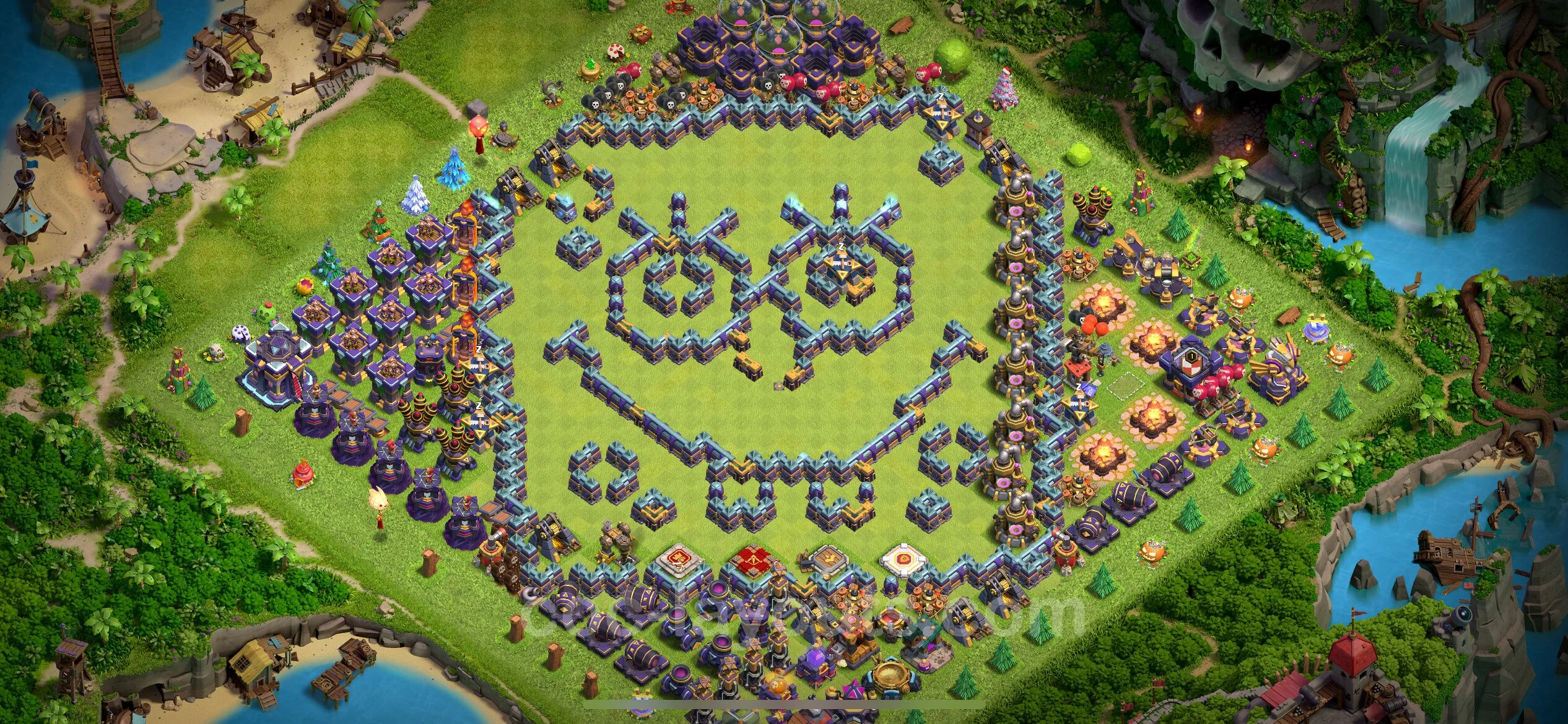 Top Troll Funny Base TH15 with Link - Funny Art Plan - Clash of Clans - (#16) — Fun TH15