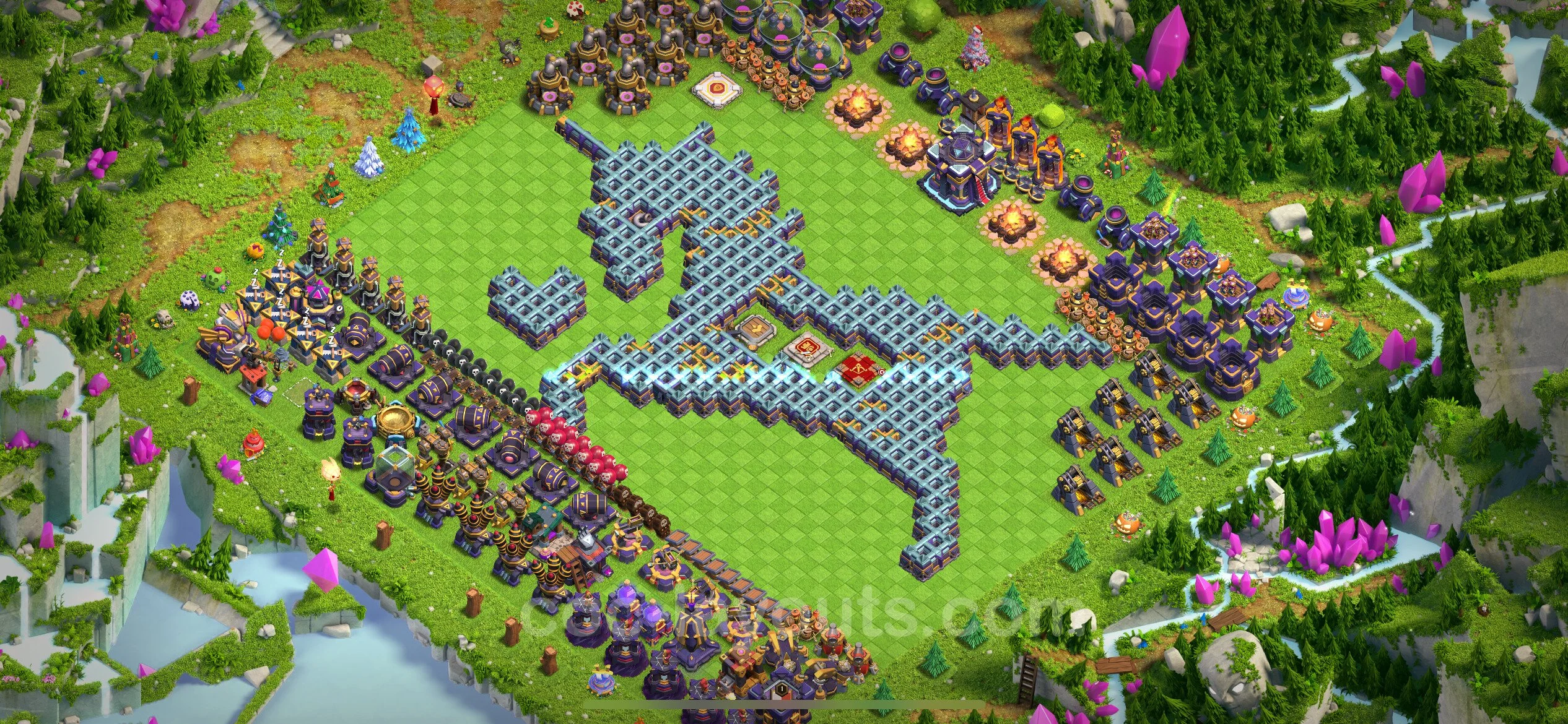 Top Troll Funny Base TH15 with Link - Funny Art Plan - Clash of Clans - (#2)