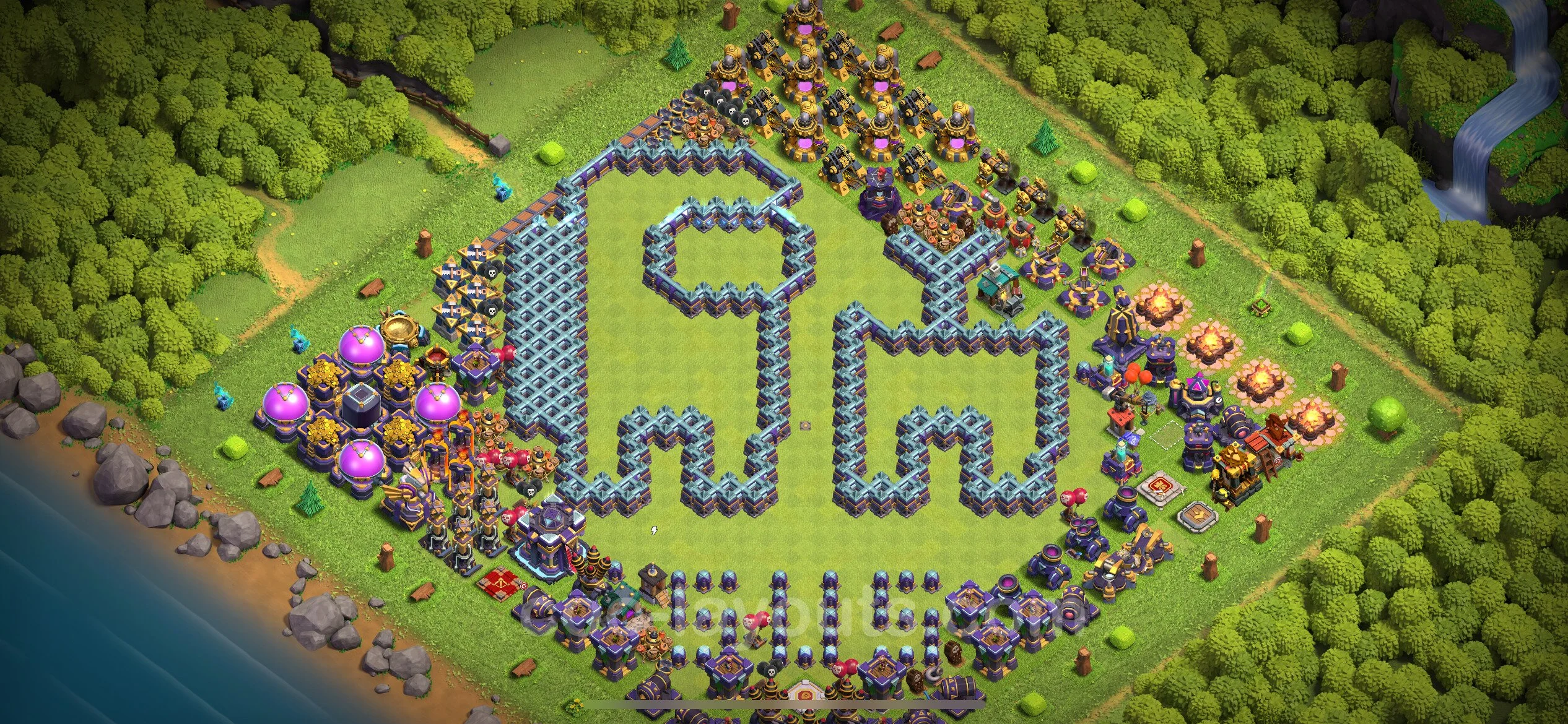 Top Troll Funny Base TH15 with Link - Funny Art Plan - Clash of Clans - (#21) — Spaß TH15