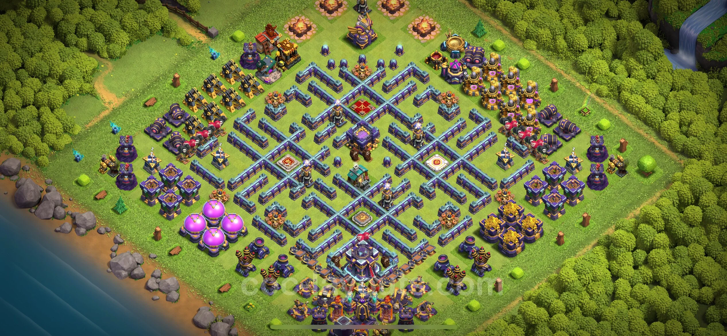 Top Troll Funny Base TH15 with Link - Funny Art Plan - Clash of Clans - (#23) — Fun TH15