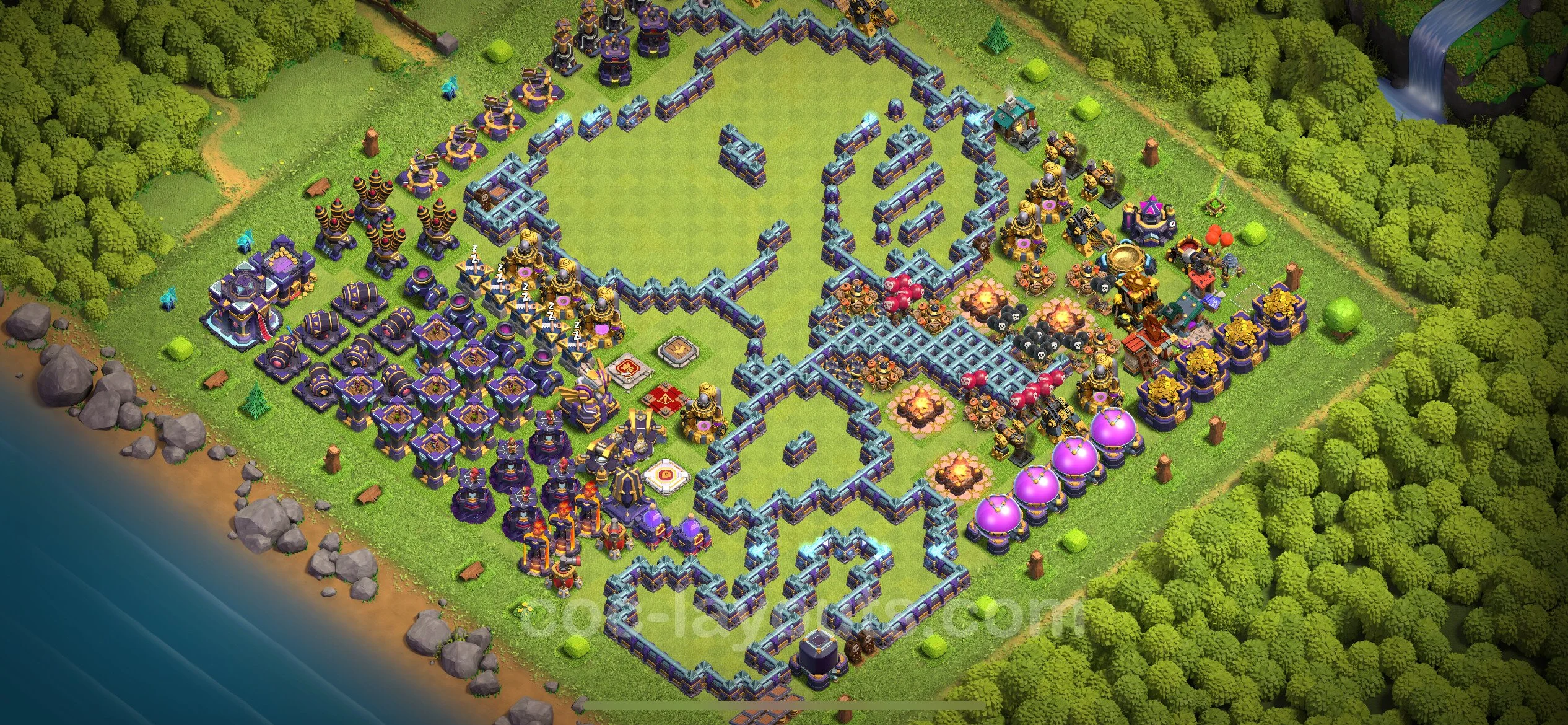 Top Troll Funny Base TH15 with Link - Funny Art Plan - Clash of Clans - (#25) — Zabawa TH15