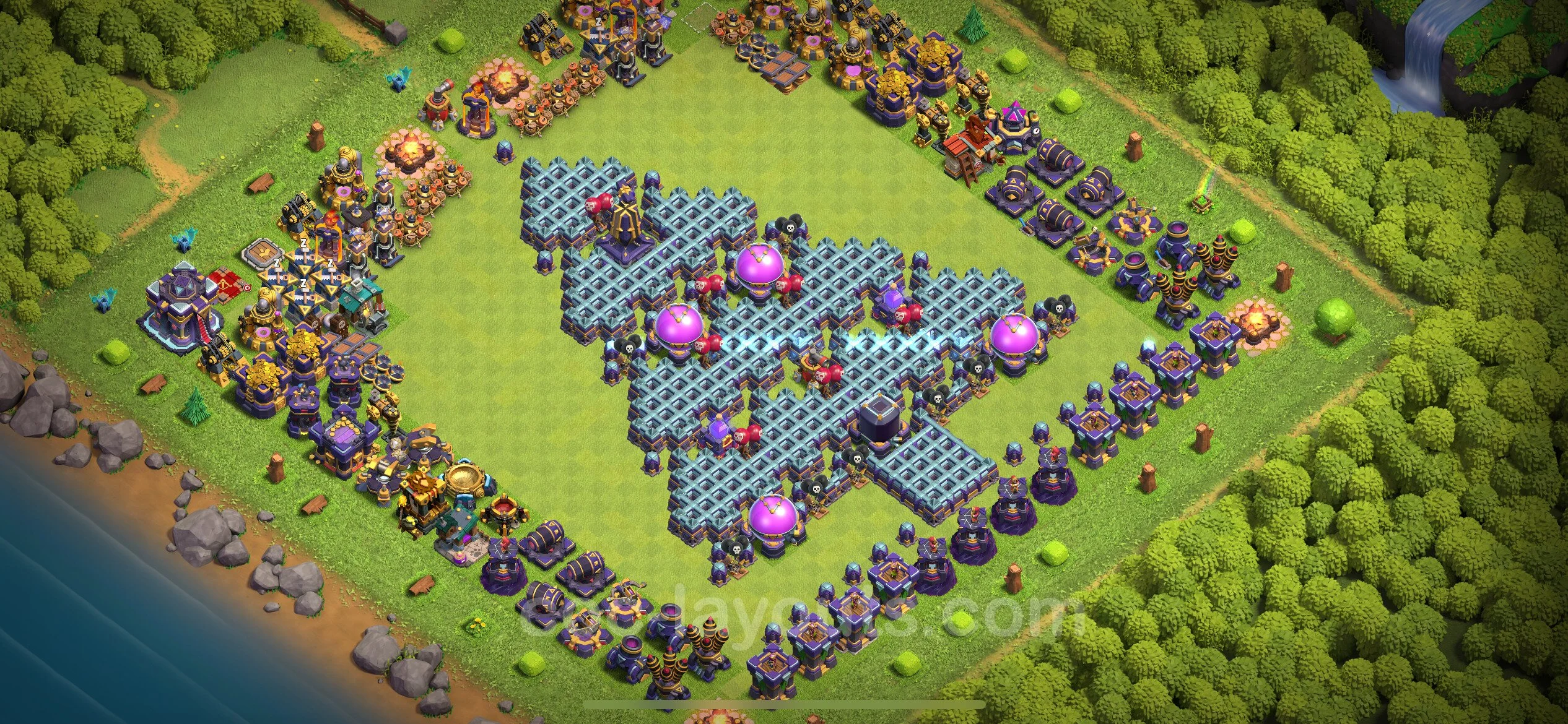 Top Troll Funny Base TH15 with Link - Funny Art Plan - Clash of Clans - (#28) — Plezier TH15