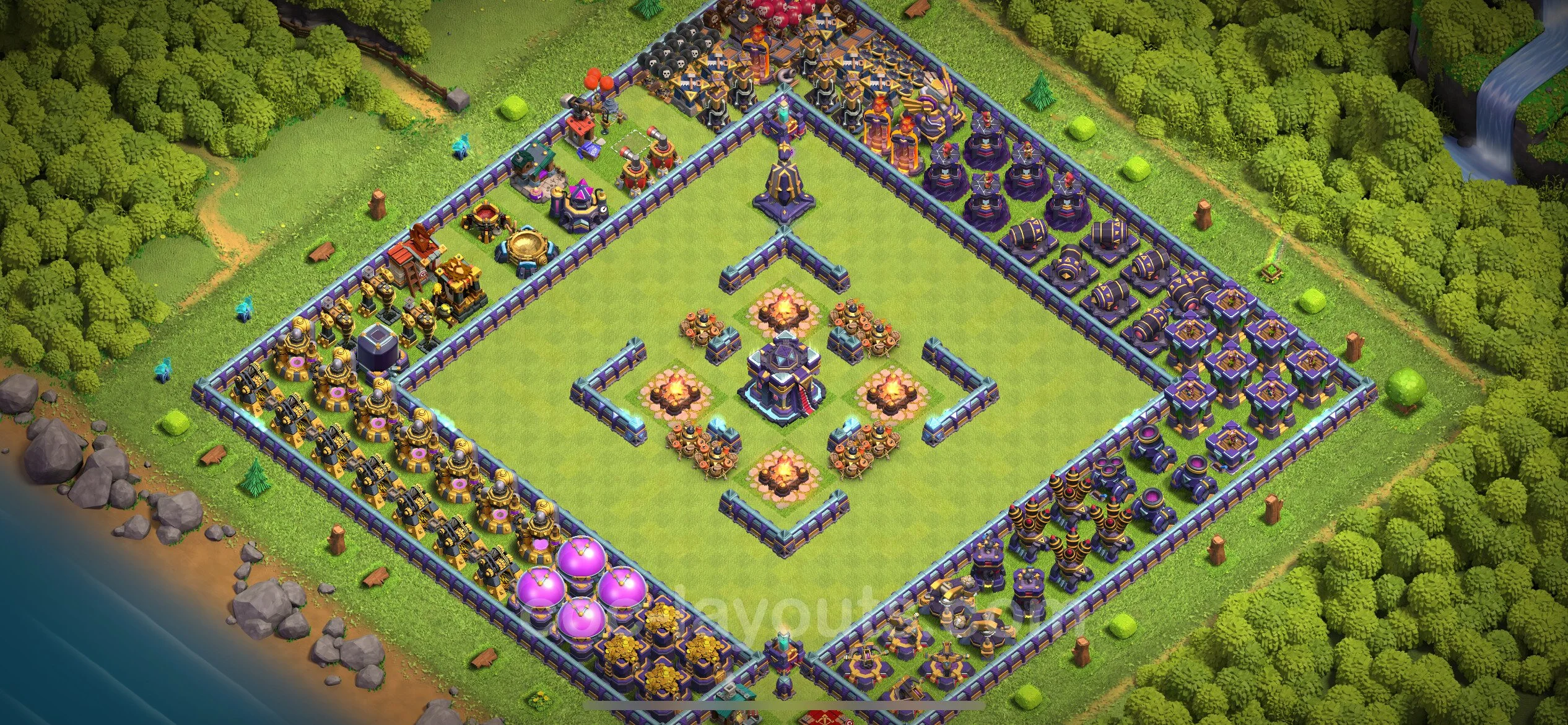 Top Troll Funny Base TH15 with Link - Funny Art Plan - Clash of Clans - (#30) — Spaß TH15