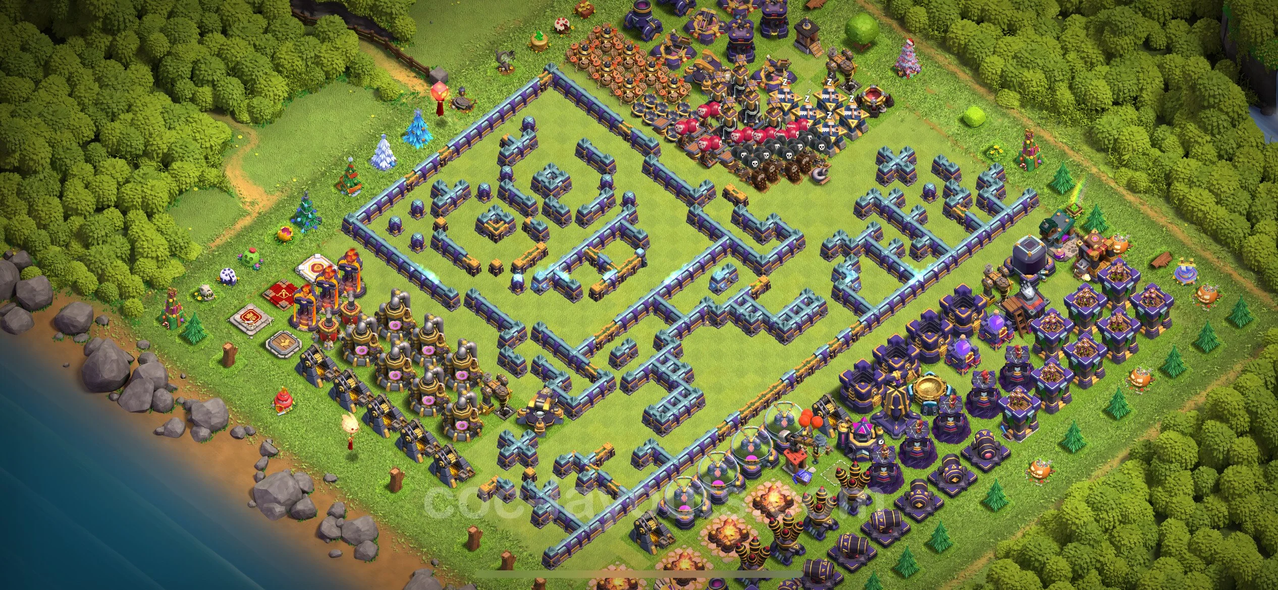 Top Troll Funny Base TH15 with Link - Funny Art Plan - Clash of Clans - (#9) — Fun TH15