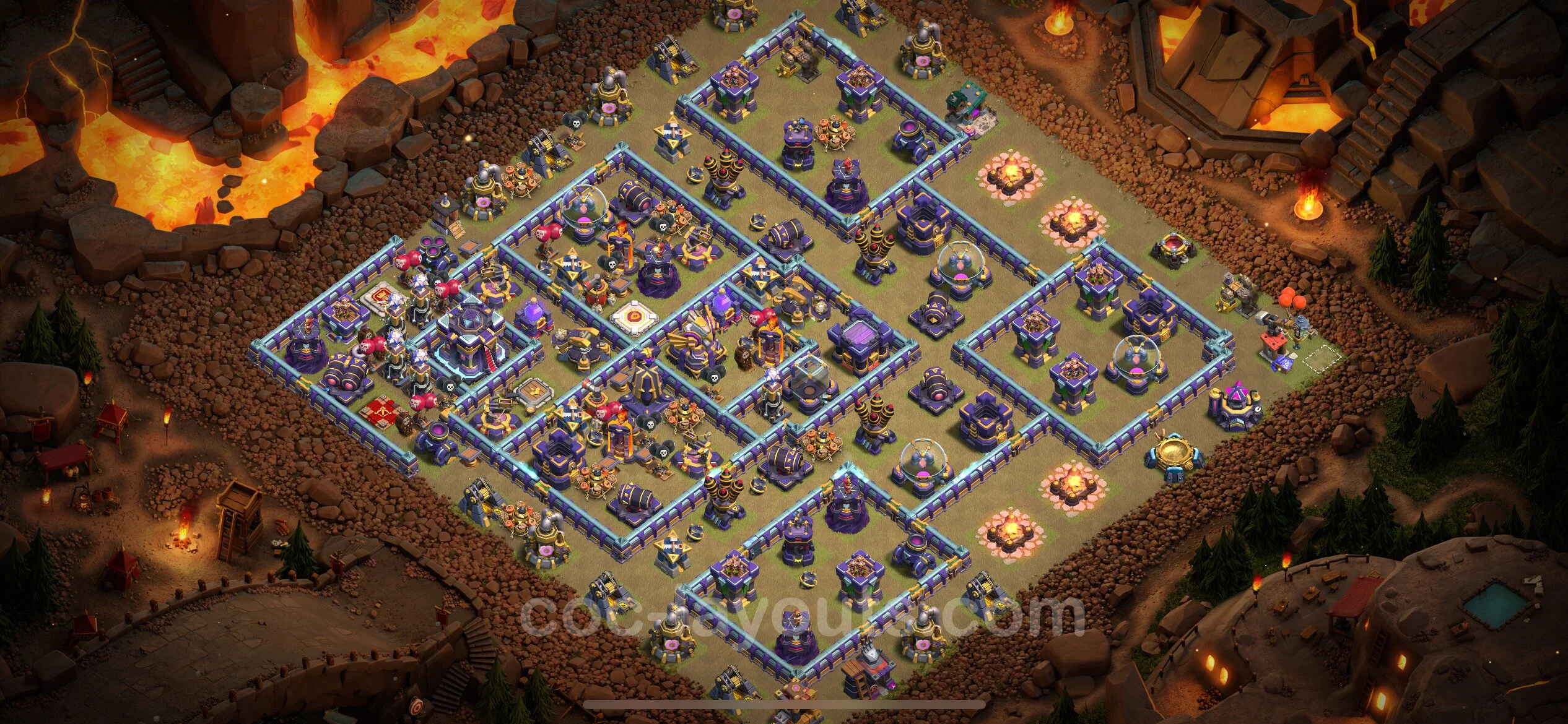Top War Base TH15 with Link, Hybrid - CWL Defence Plan - Clash of Clans - (#48) — Krieg BH15