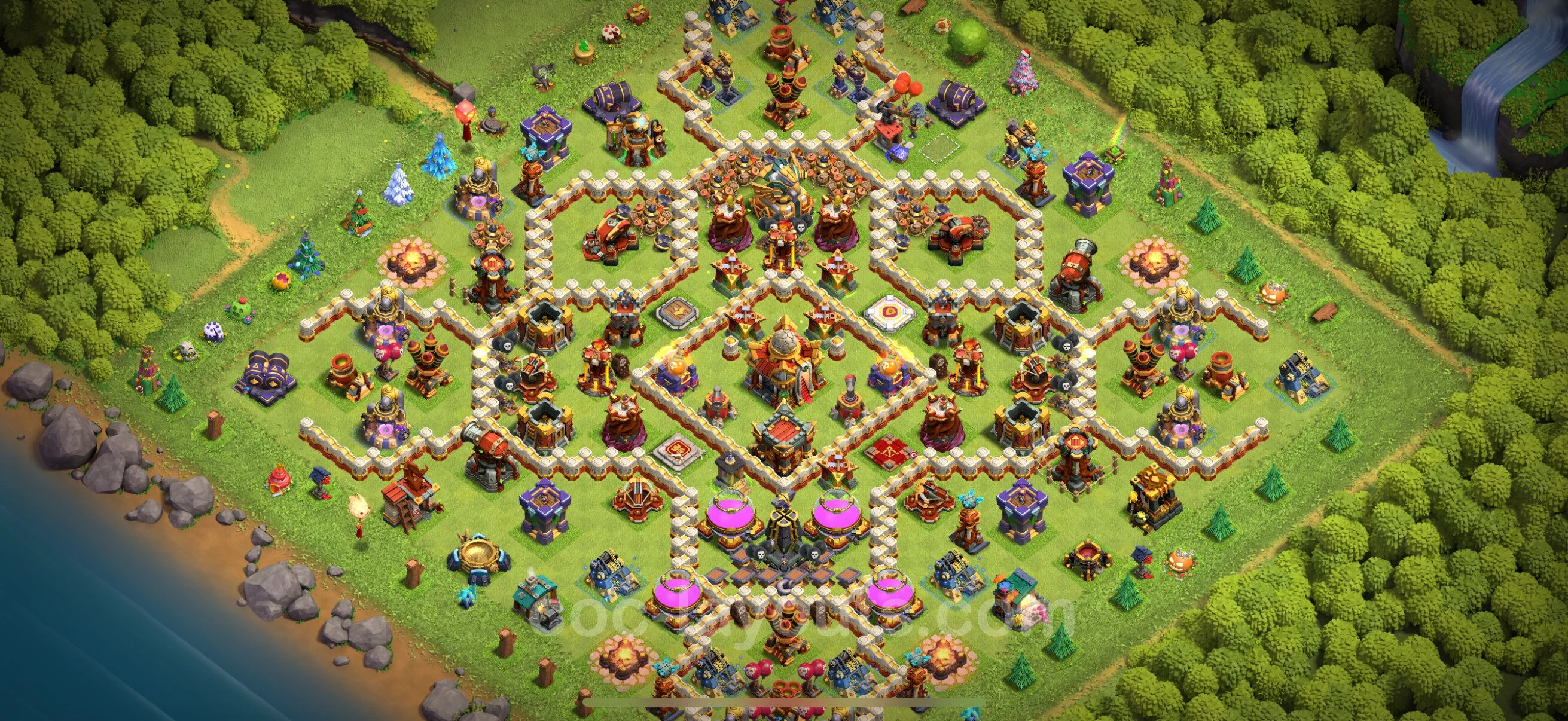Anti 2 Stars Base TH16 with Link, Anti Everything - best plan / layout / design - Clash of Clans - (#17) — Defense TH16
