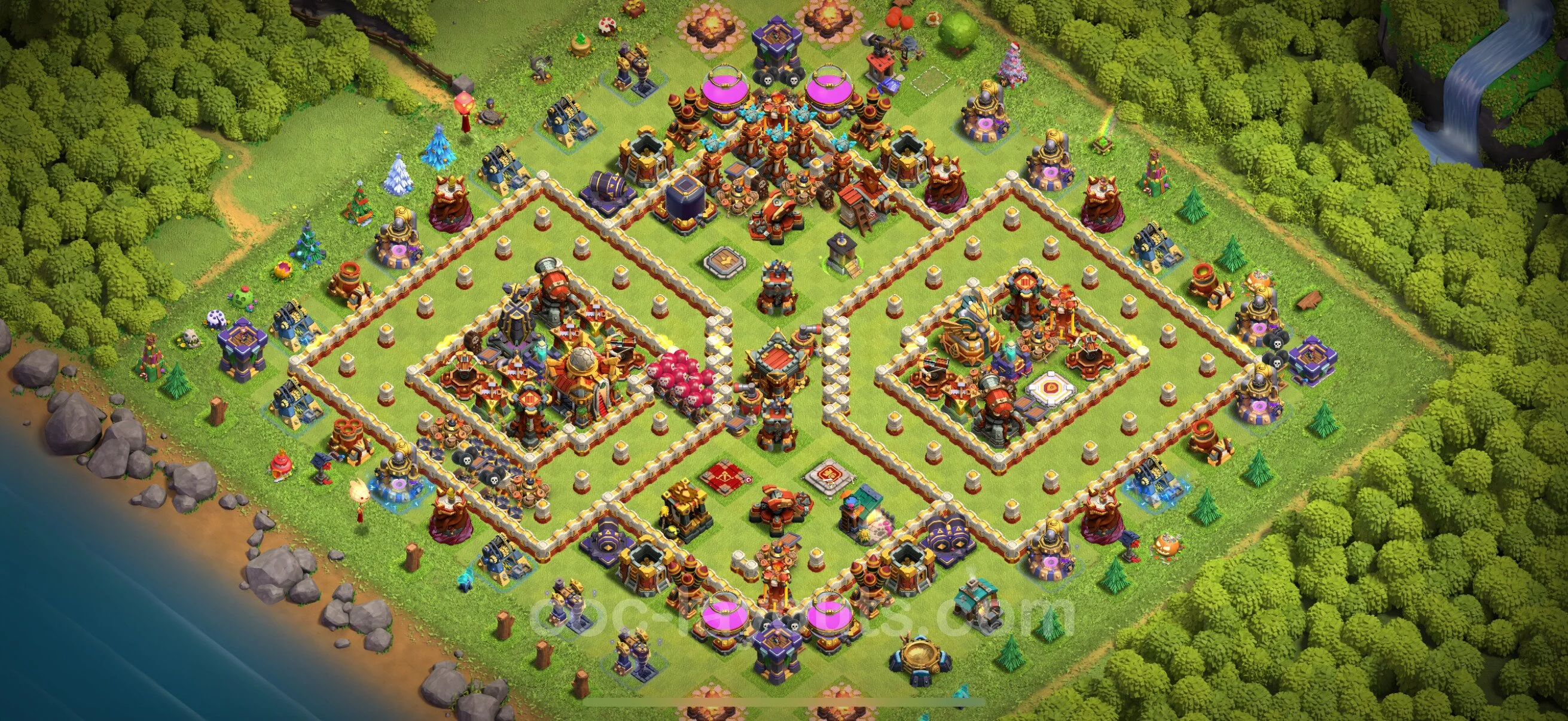 Anti 3 Stars Base TH16 with Link, Anti Everything - best plan / layout / design - Clash of Clans - (#18) — Défense TH16