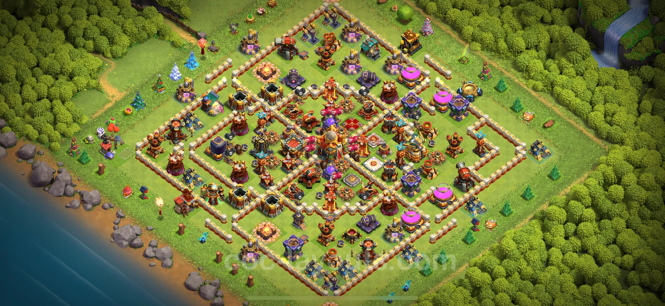 Anti 3 Stars Base TH16 with Link, Hybrid - best plan / layout / design - Clash of Clans - (#2)