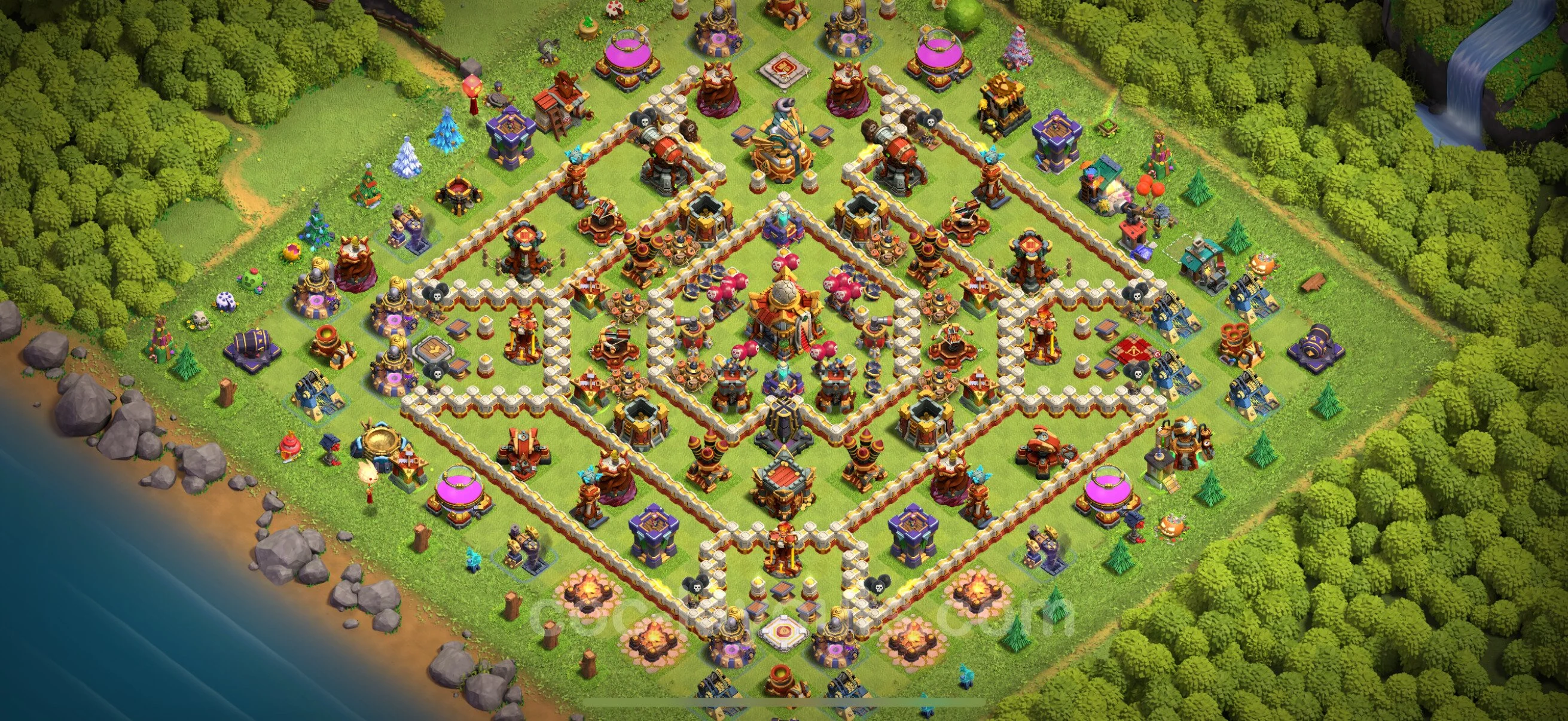 Anti 3 Stars Base TH16 with Link, Anti Air / Electro Dragon - best plan / layout / design - Clash of Clans - (#22) — Verteidigung TH16