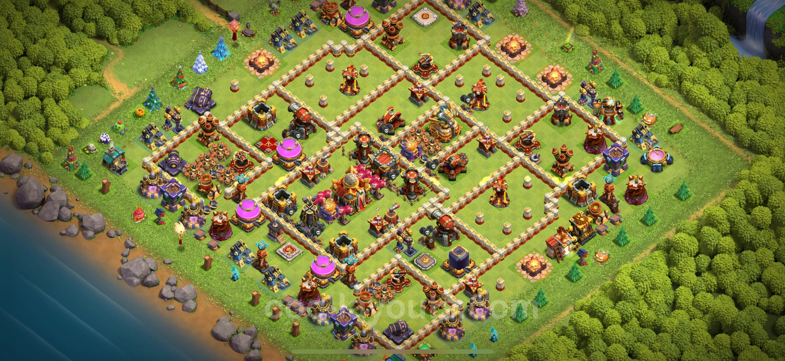 Anti 3 Stars Base TH16 with Link, Anti Everything - best plan / layout / design - Clash of Clans - (#26) — Defense TH16