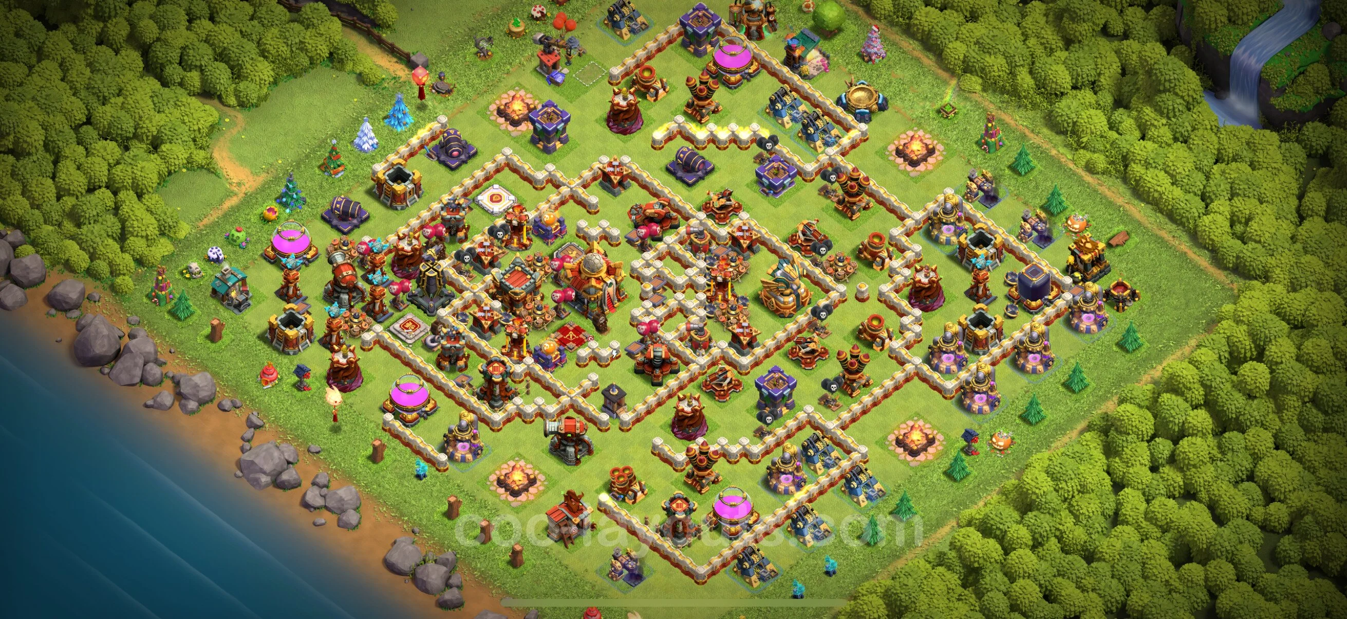Defense (Trophy) Base TH16 with Link, Legend League - plan / layout / design - Clash of Clans - (#3)