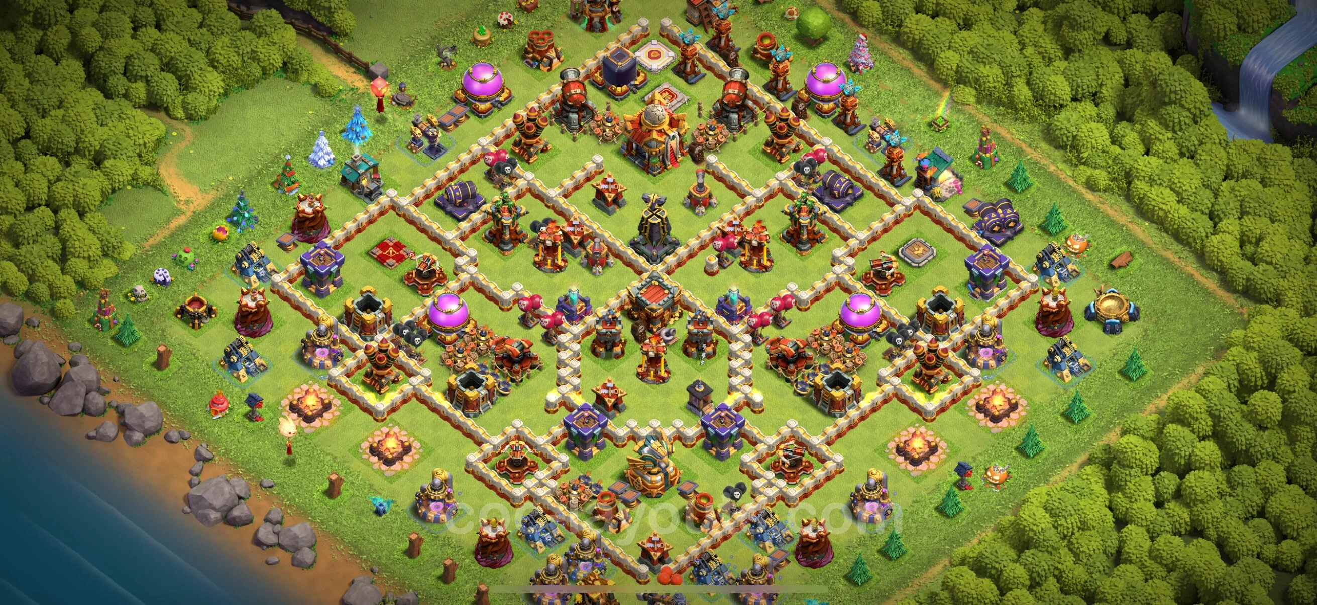 Anti 3 Stars Base TH16 with Link, Anti Everything - best plan / layout / design - Clash of Clans - (#31) — Захист TH16