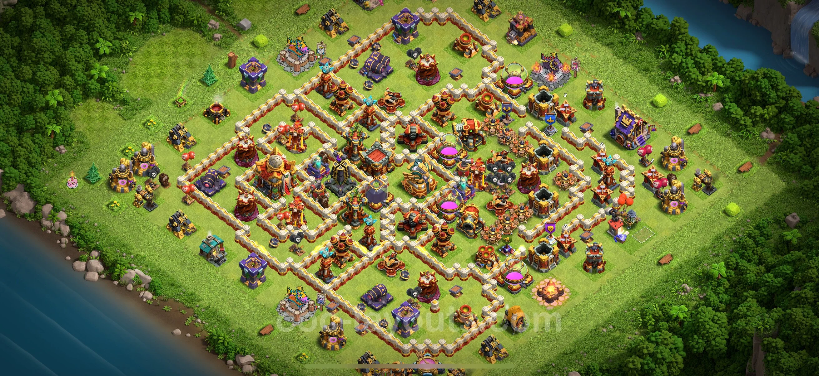 Anti 3 Stars Base TH16 with Link, Anti Everything - best plan / layout / design - Clash of Clans - (#38) — Defense TH16