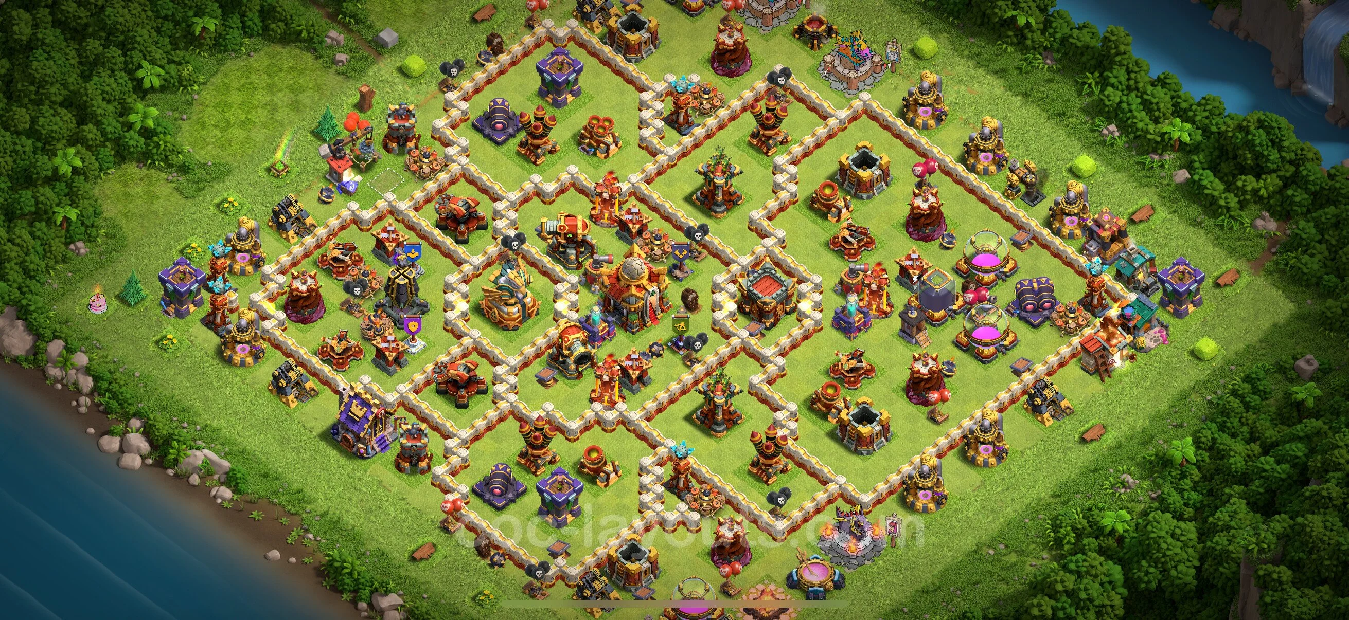 Top Base TH16 with Link - Anti Everything Defence Plan - Clash of Clans - (#39) — Защита TH16
