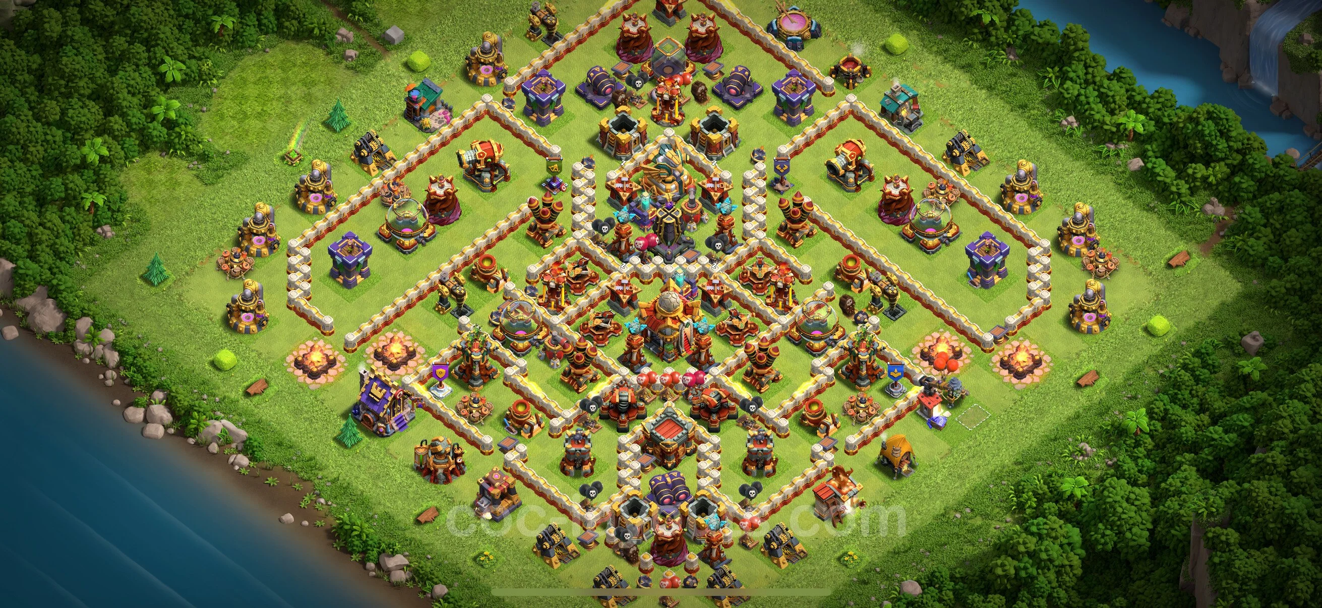 Anti 2 Stars Base TH16 with Link, Anti Air / Electro Dragon - best plan / layout / design - Clash of Clans - (#43) — Verteidigung TH16