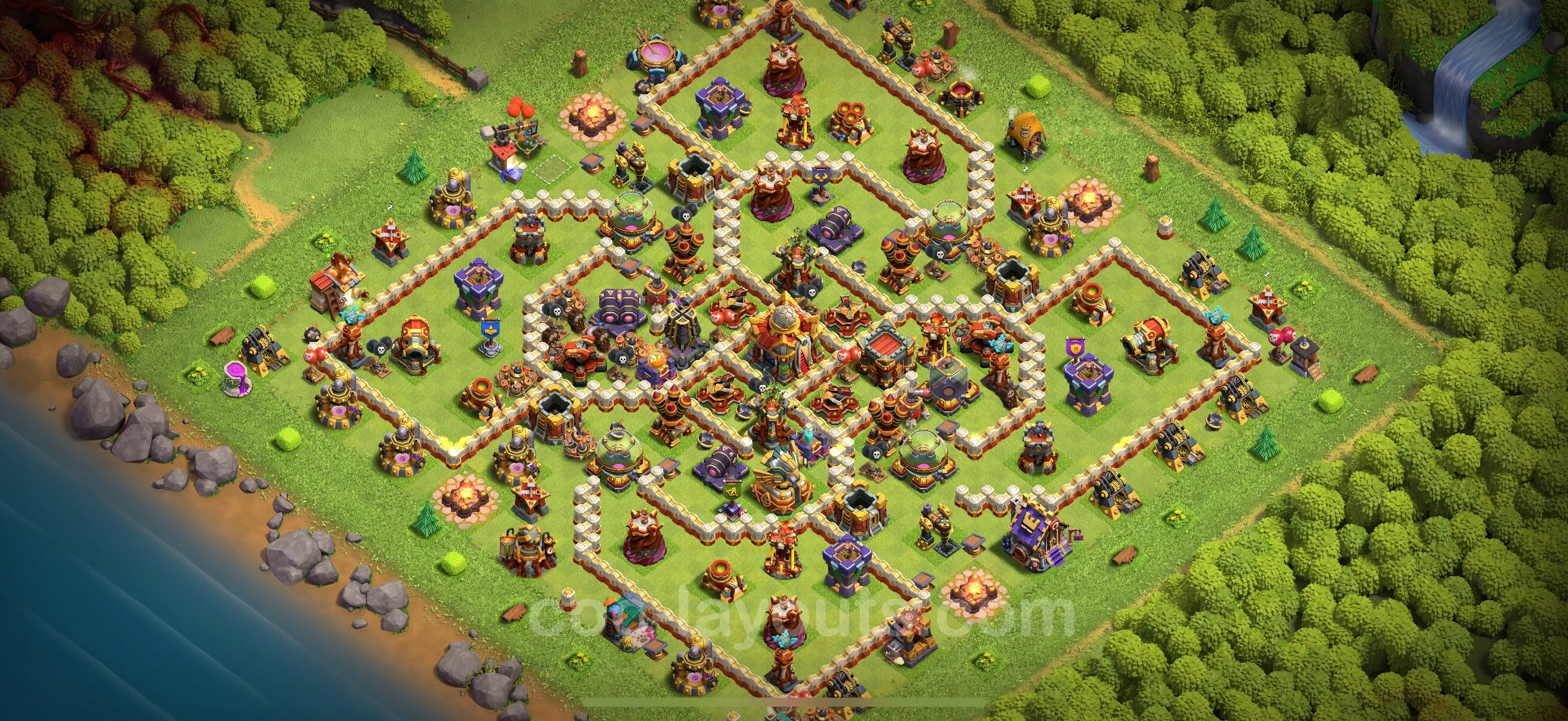 Anti 3 Stars Base TH16 with Link - best plan / layout / design - Clash of Clans 2026 - (#51) — Verteidigung TH16