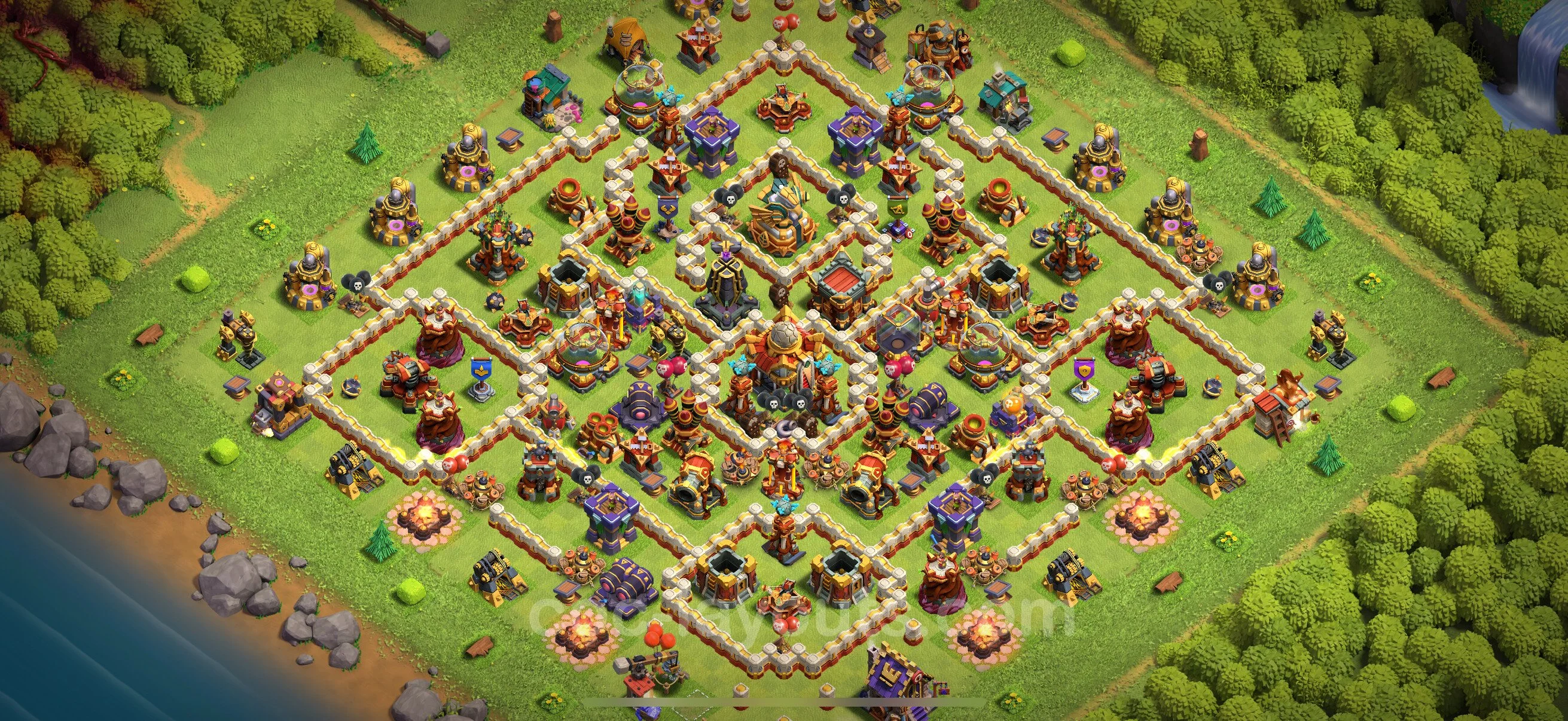 Anti 2 Stars Base TH16 with Link, Legend League - best plan / layout / design - Clash of Clans 2026 - (#53) — Défense TH16