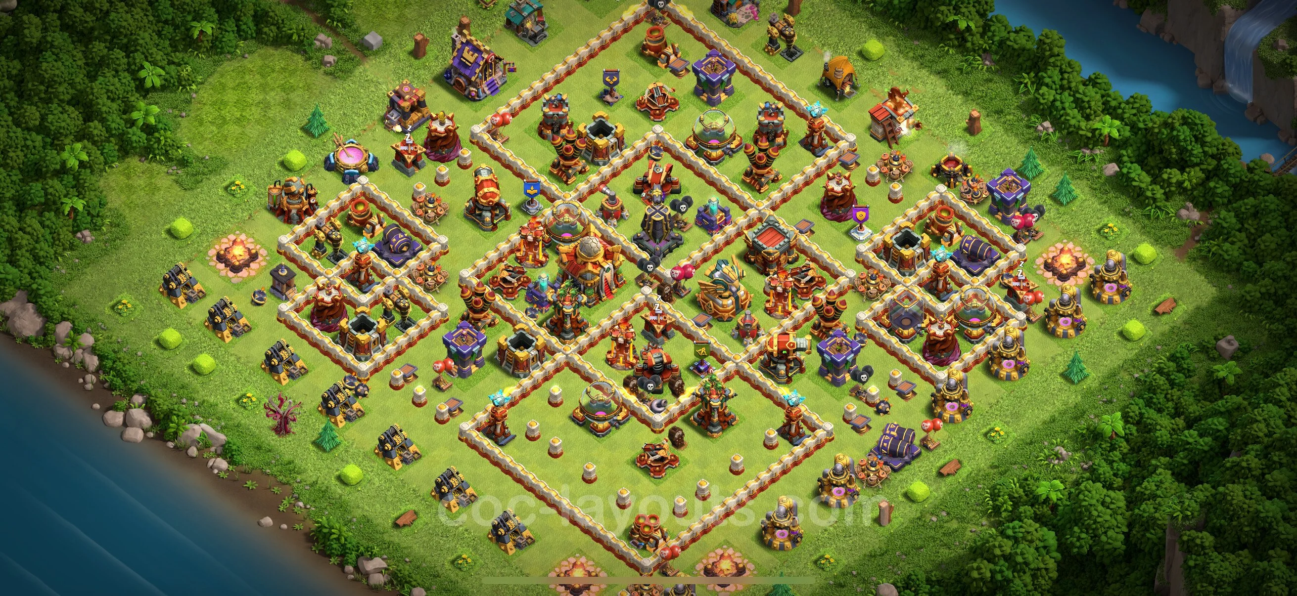 Top Base TH16 with Link - Anti Everything Defence Plan - Clash of Clans 2026 - (#55) — Защита TH16