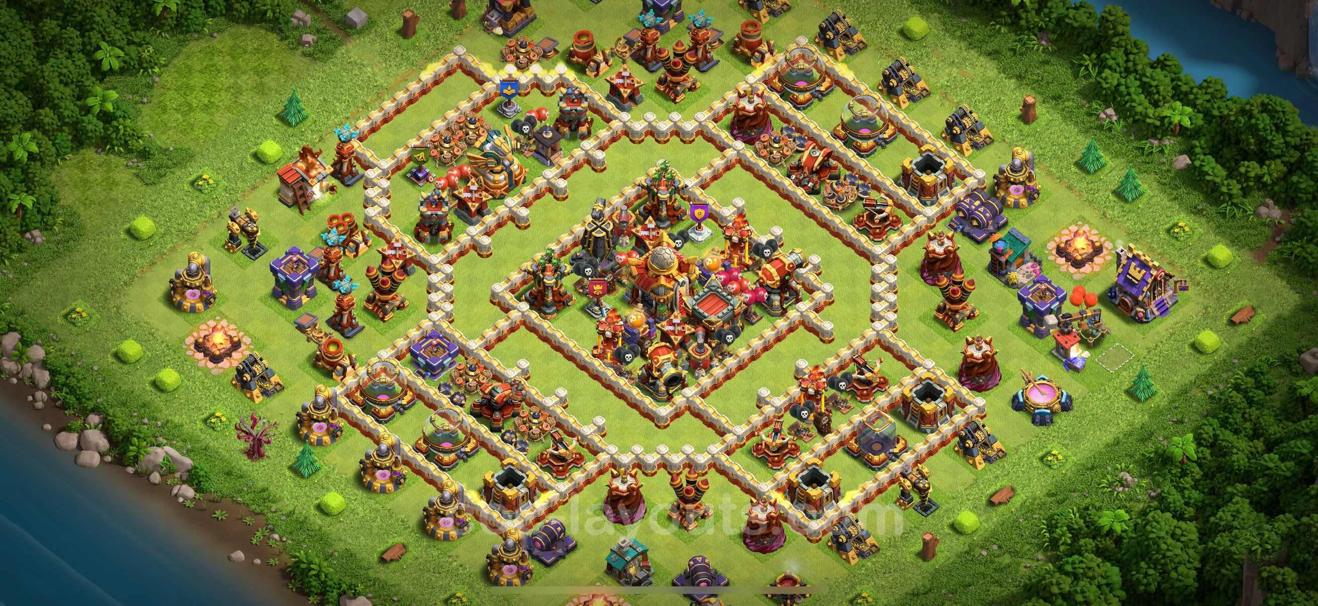 Defense (Trophy) Base TH16 with Link, Legend League - plan / layout / design - Clash of Clans 2026 - (#63) — Захист TH16