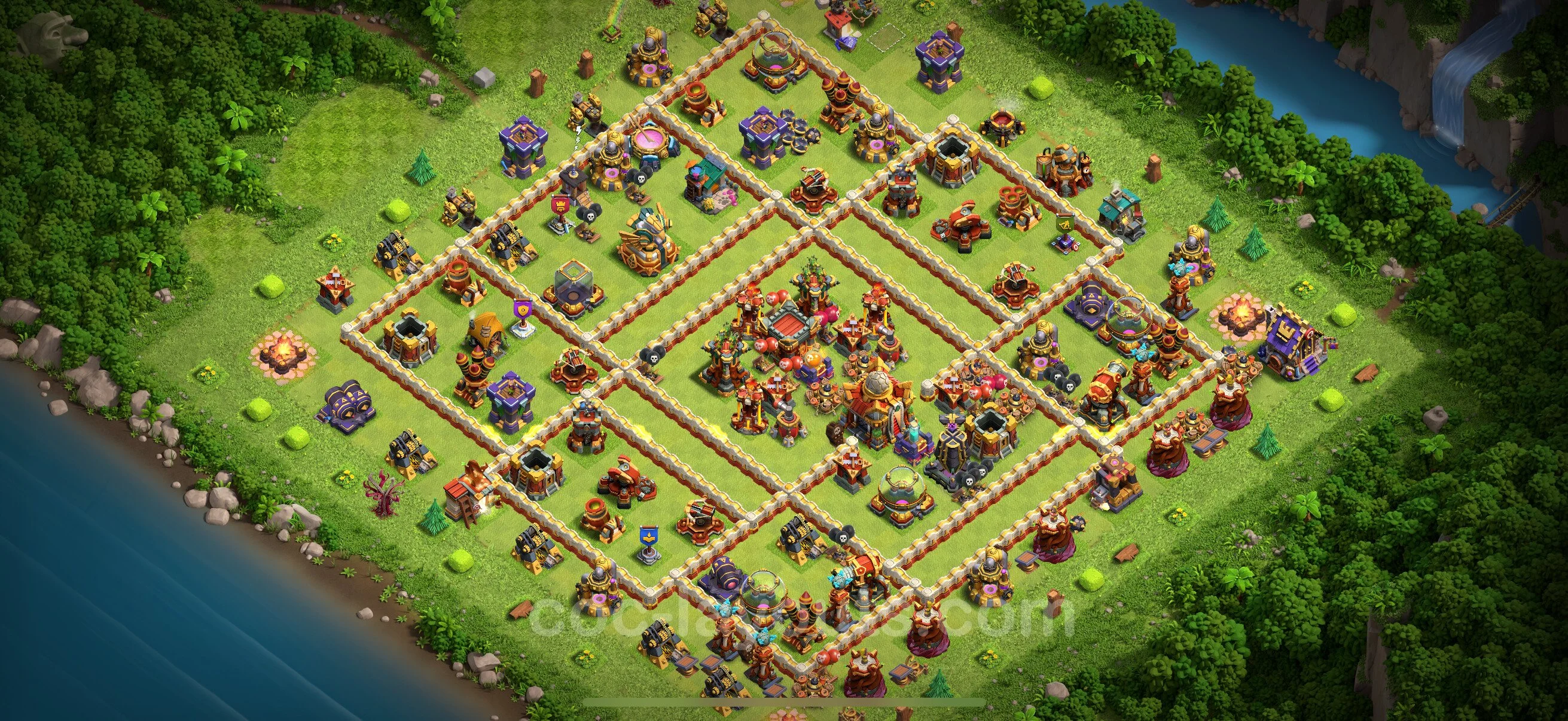 Anti 2 Stars Base TH16 with Link - best plan / layout / design - Clash of Clans 2026 - (#64) — Защита TH16