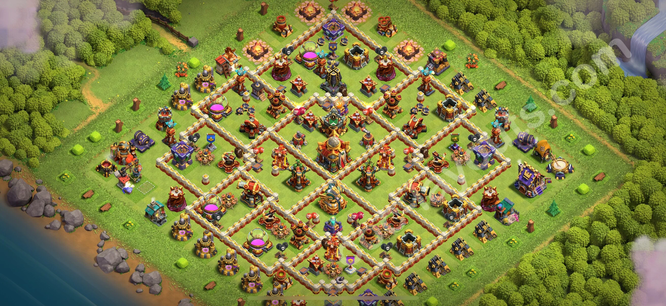 Defense (Trophy) Base TH16 with Link, Legend League - plan / layout / design - Clash of Clans 2026 - (#67) — Verteidigung TH16