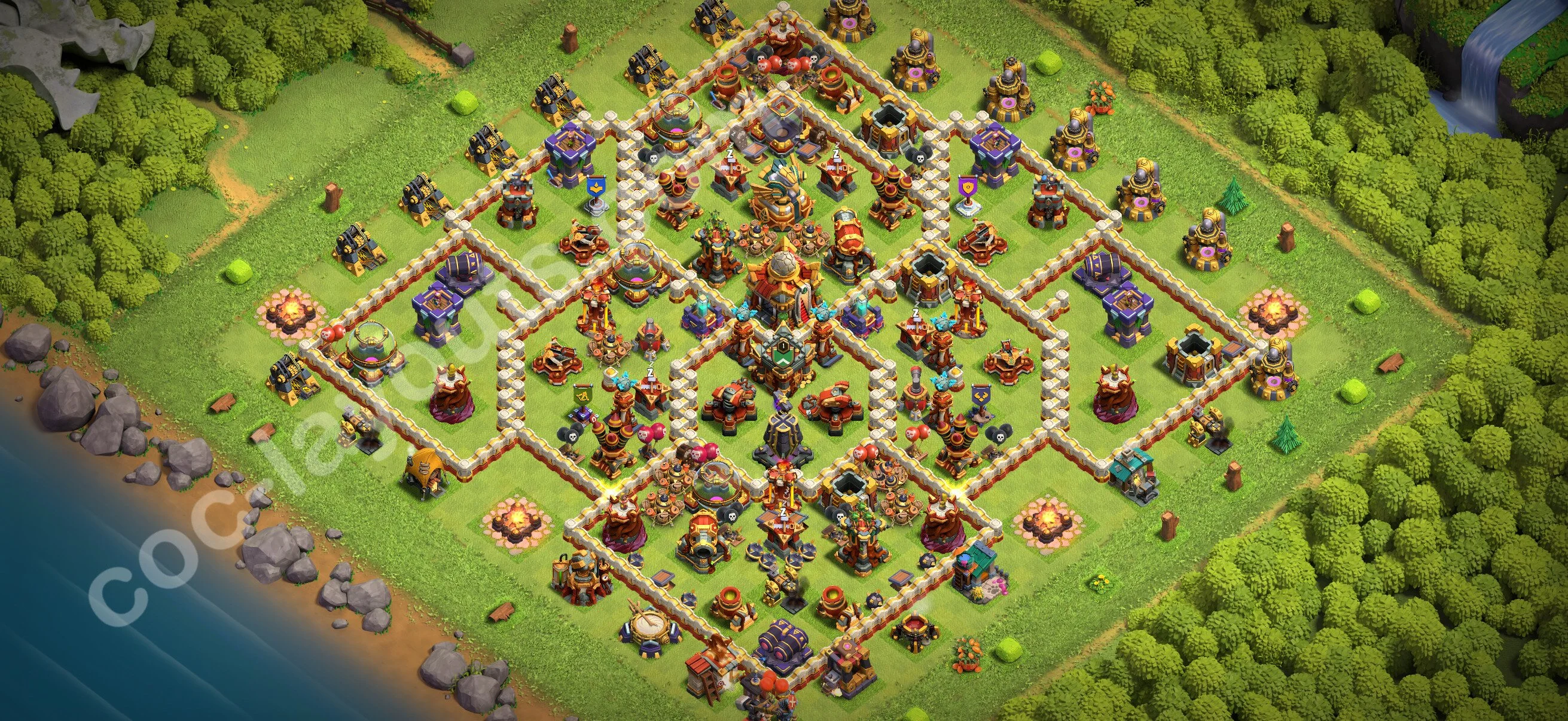 Unbeatable Base TH16 with Link, Anti Everything - best plan / Anti Loot / design - Clash of Clans 2026 - (#71) — Défense TH16