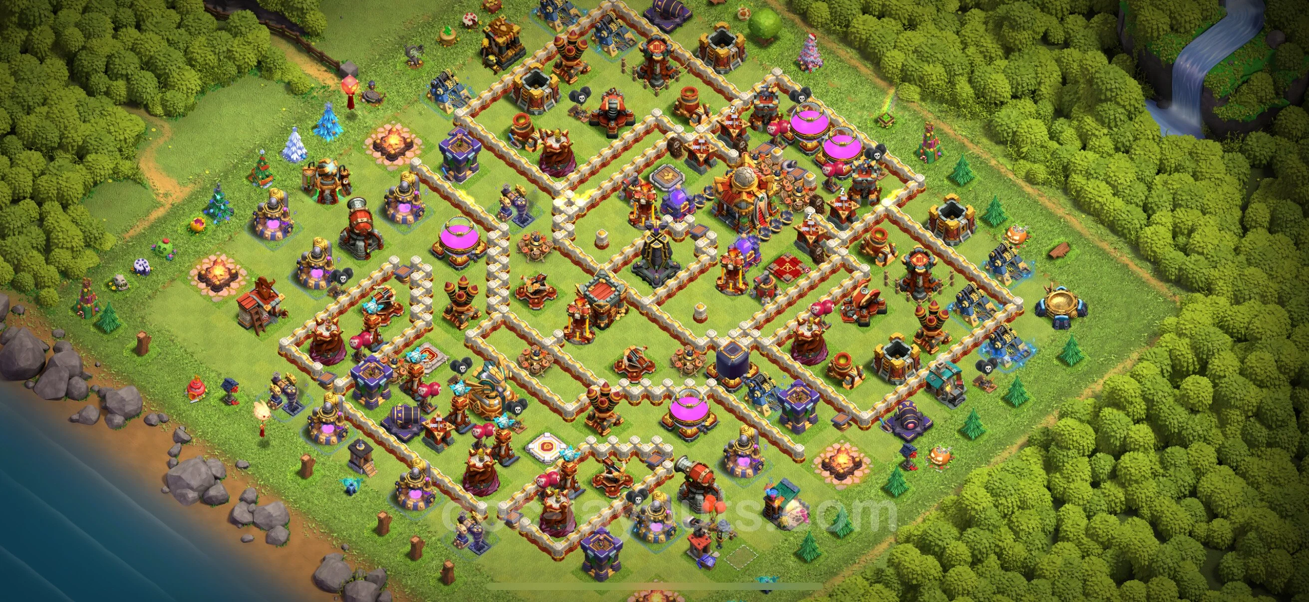 Defense (Trophy) Base TH16 with Link, Legend League - plan / layout / design - Clash of Clans - (#9) — Захист TH16