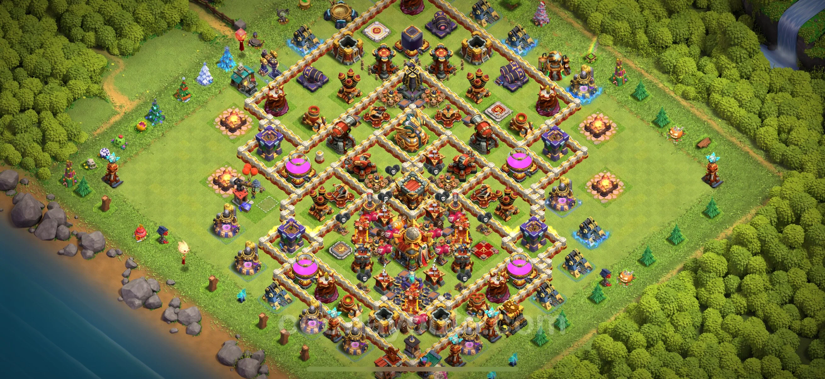 Farming Base TH16 with Link, Anti 3 Stars - plan / layout / design - Clash of Clans - (#10) — Фарм TH16
