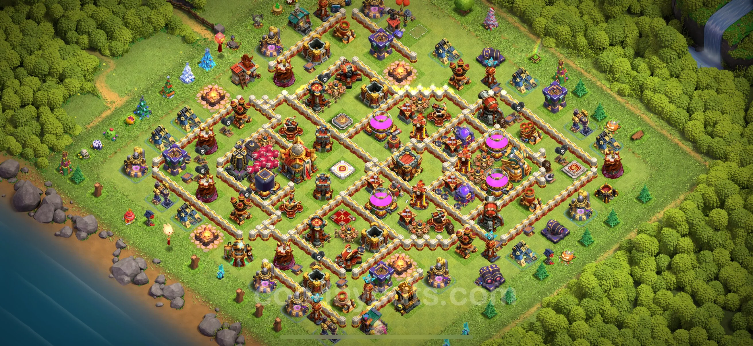 Farming Base TH16 with Link, Anti 3 Stars - plan / layout / design - Clash of Clans - (#11) — Farm TH16