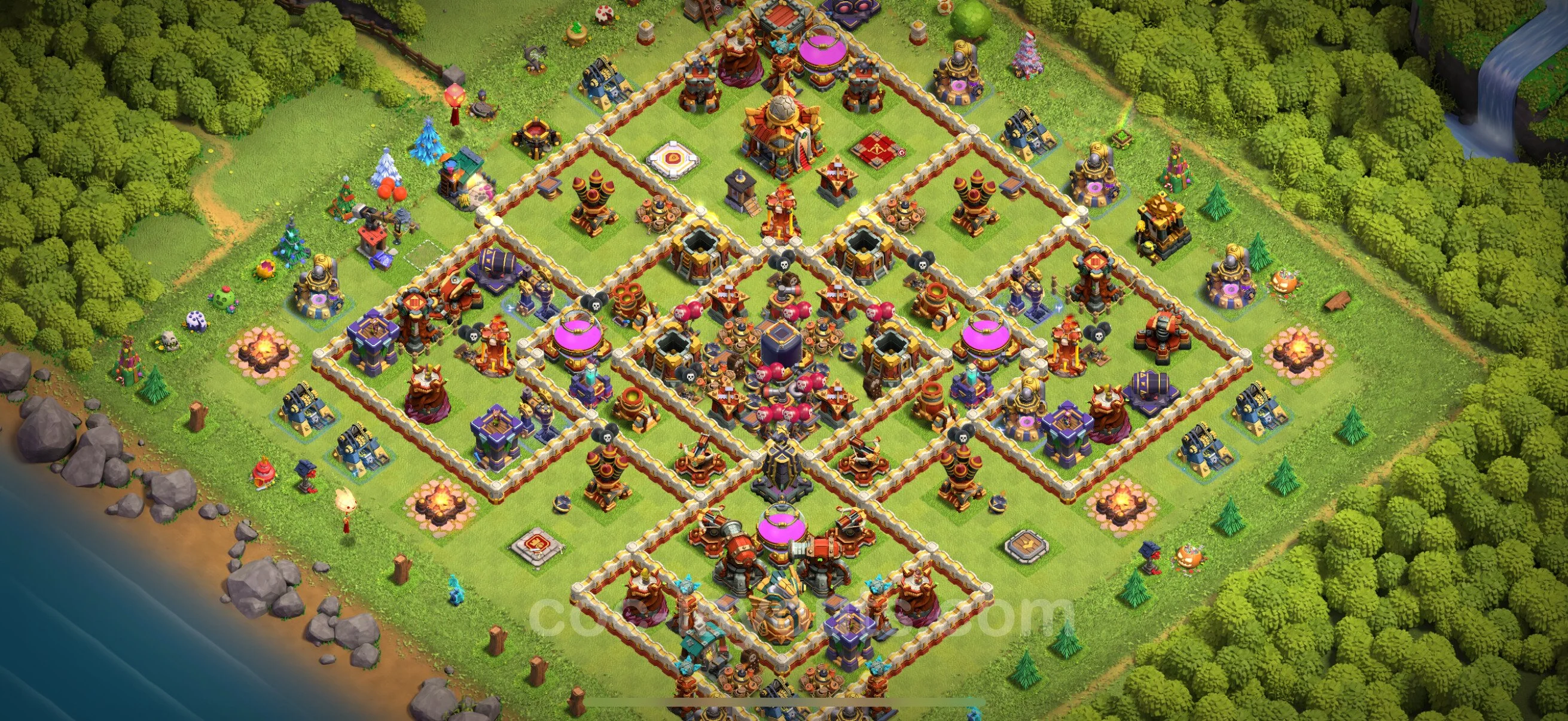 Farming Base TH16 with Link, Hybrid - plan / layout / design - Clash of Clans - (#12) — Farma TH16
