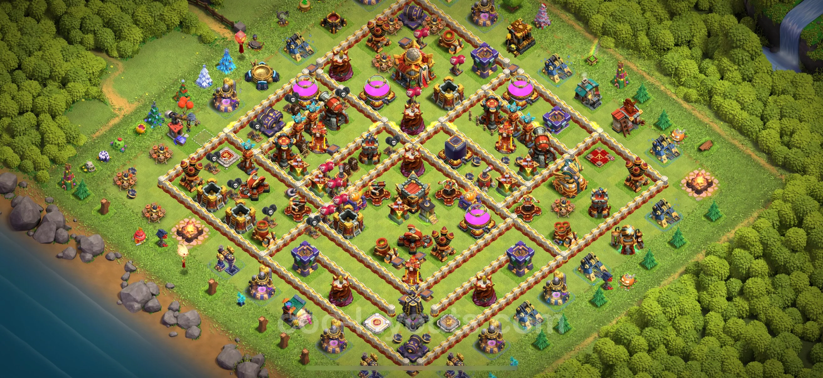 Farming Base TH16 with Link, Anti 3 Stars - plan / layout / design - Clash of Clans - (#17) — Farming TH16