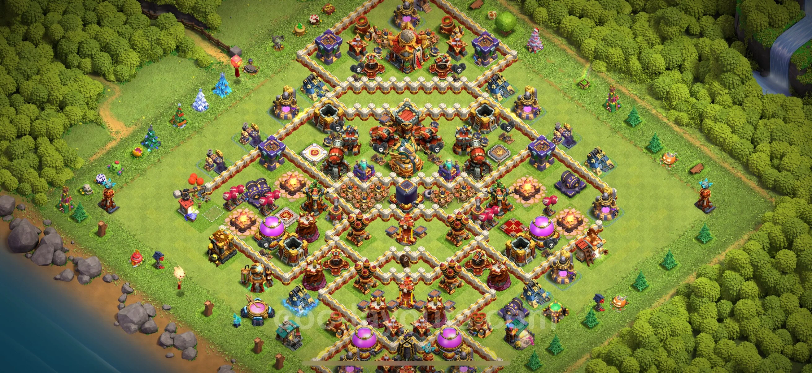 Farming Base TH16 with Link, Anti 3 Stars - plan / layout / design - Clash of Clans - (#18) — Farming TH16