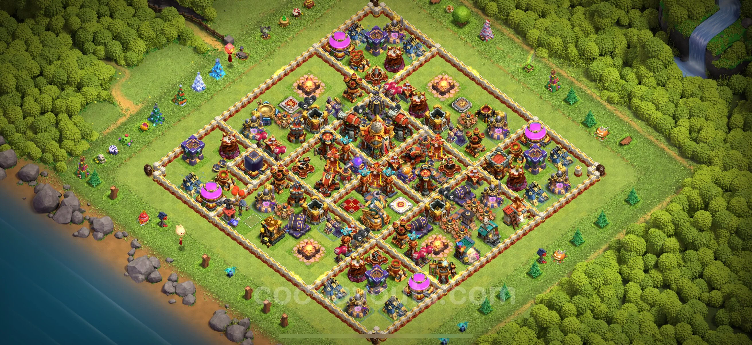 Farming Base TH16 with Link - plan / layout / design - Clash of Clans - (#19) — Farm TH16