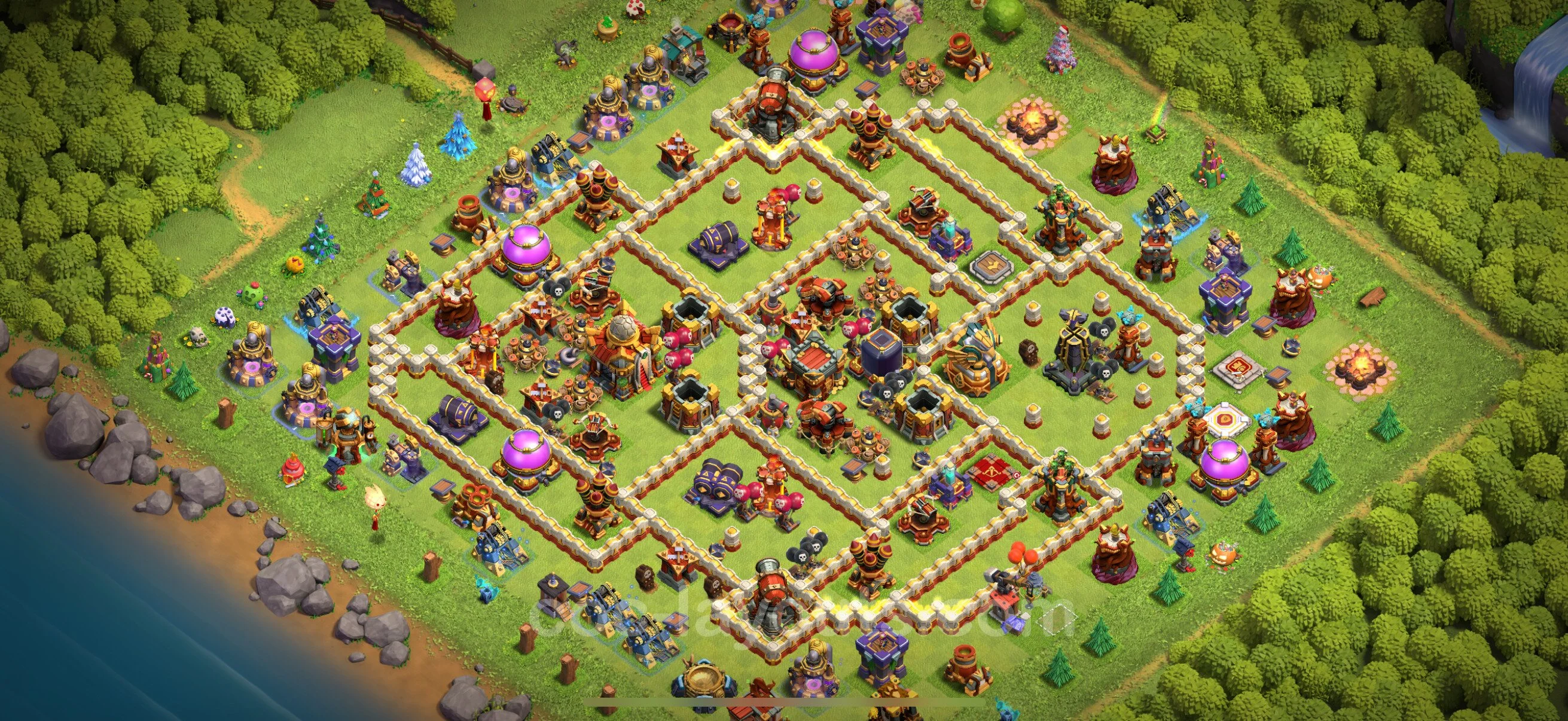 Farming Base TH16 with Link, Anti 3 Stars, Anti Everything - plan / layout / design - Clash of Clans - (#20) — Farma TH16
