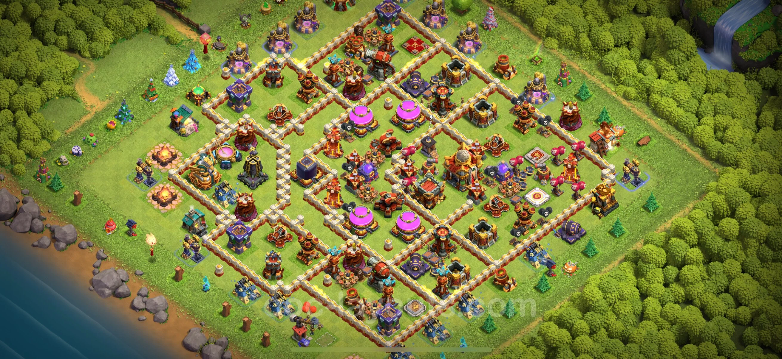 Farming Base TH16 with Link, Anti 3 Stars - plan / layout / design - Clash of Clans - (#21) — Farm TH16