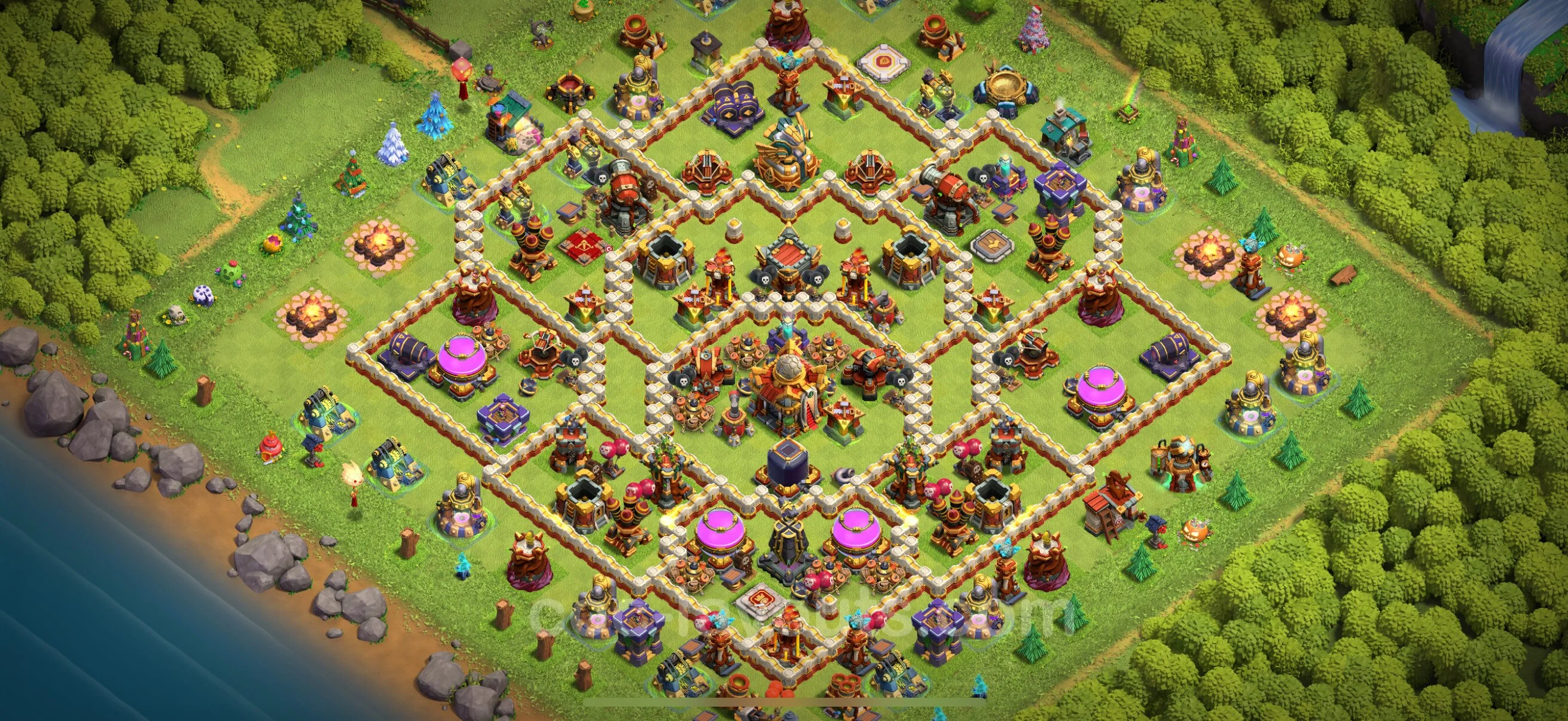Farming Base TH16 with Link, Anti 3 Stars, Hybrid - plan / layout / design - Clash of Clans - (#22) — Фарм TH16