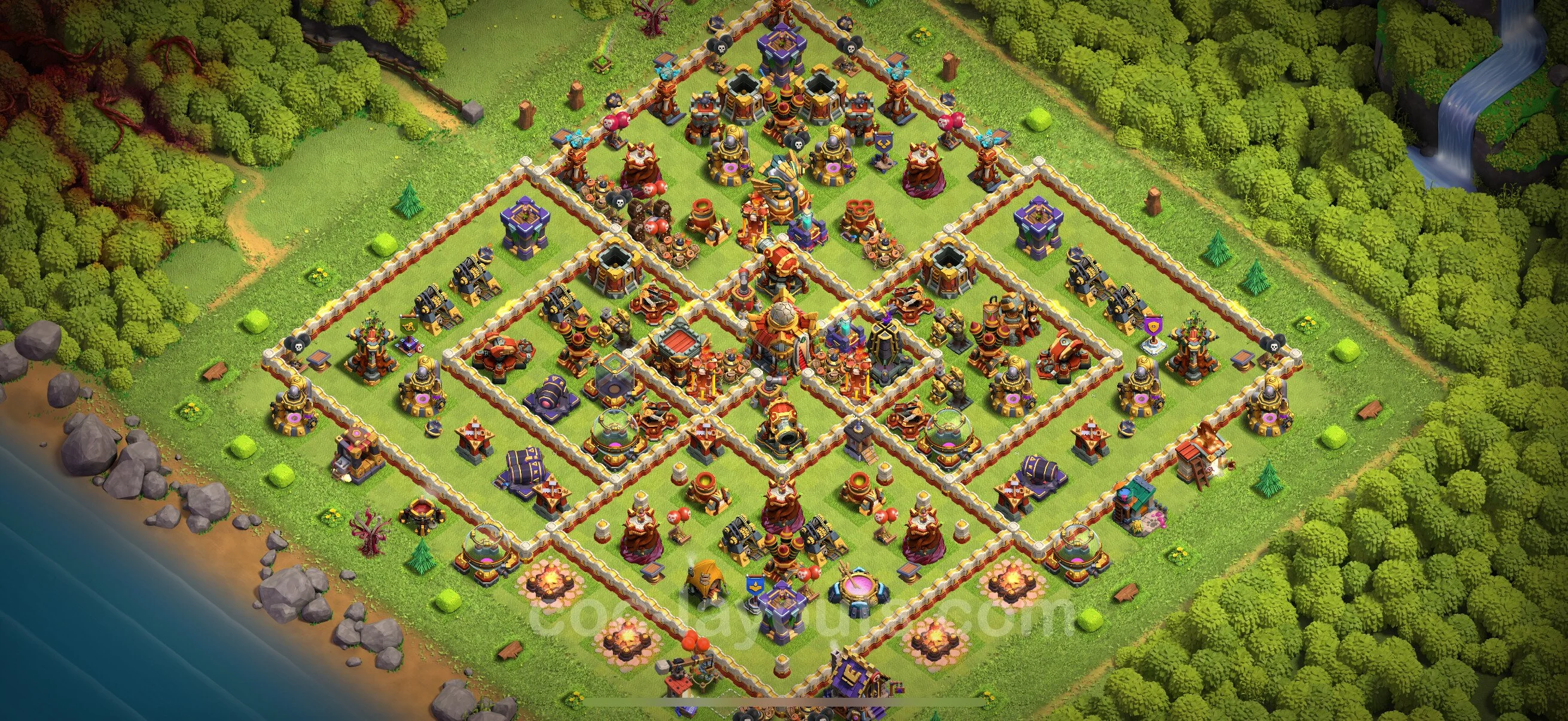Farming Base TH16 with Link, Anti 3 Stars - plan / layout / design - Clash of Clans 2026 - (#29) — Фарм TH16