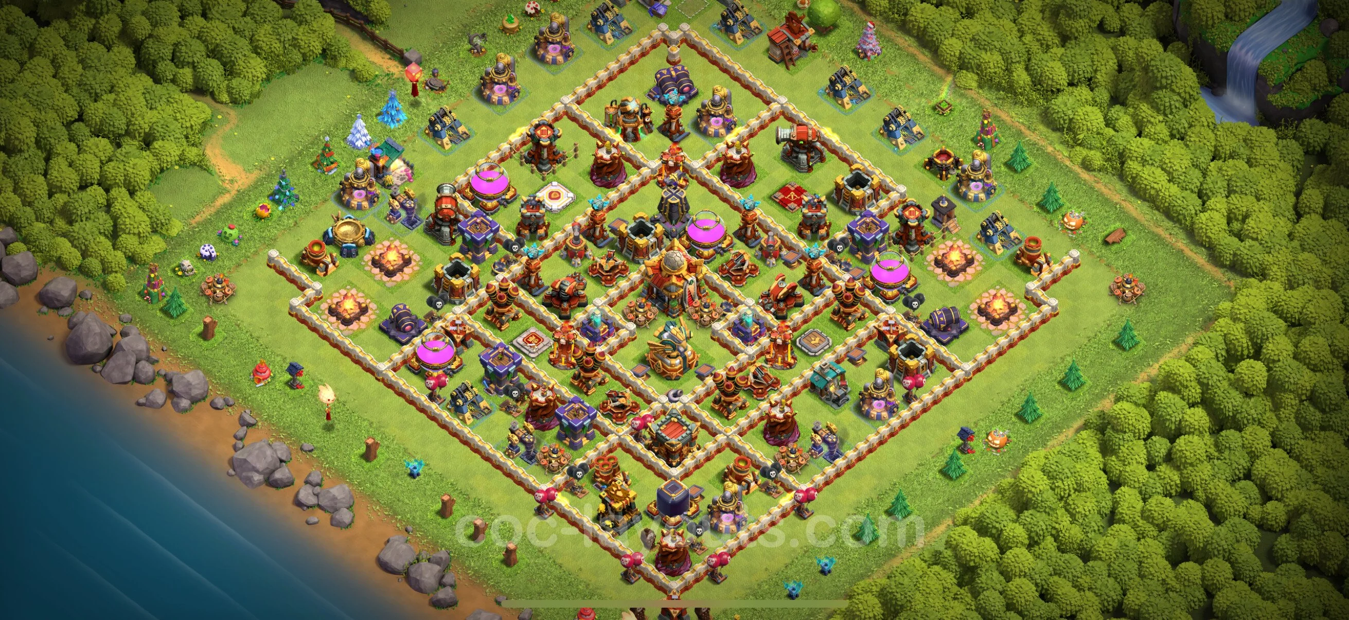 Farming Base TH16 with Link, Anti 3 Stars - plan / layout / design - Clash of Clans - (#3)