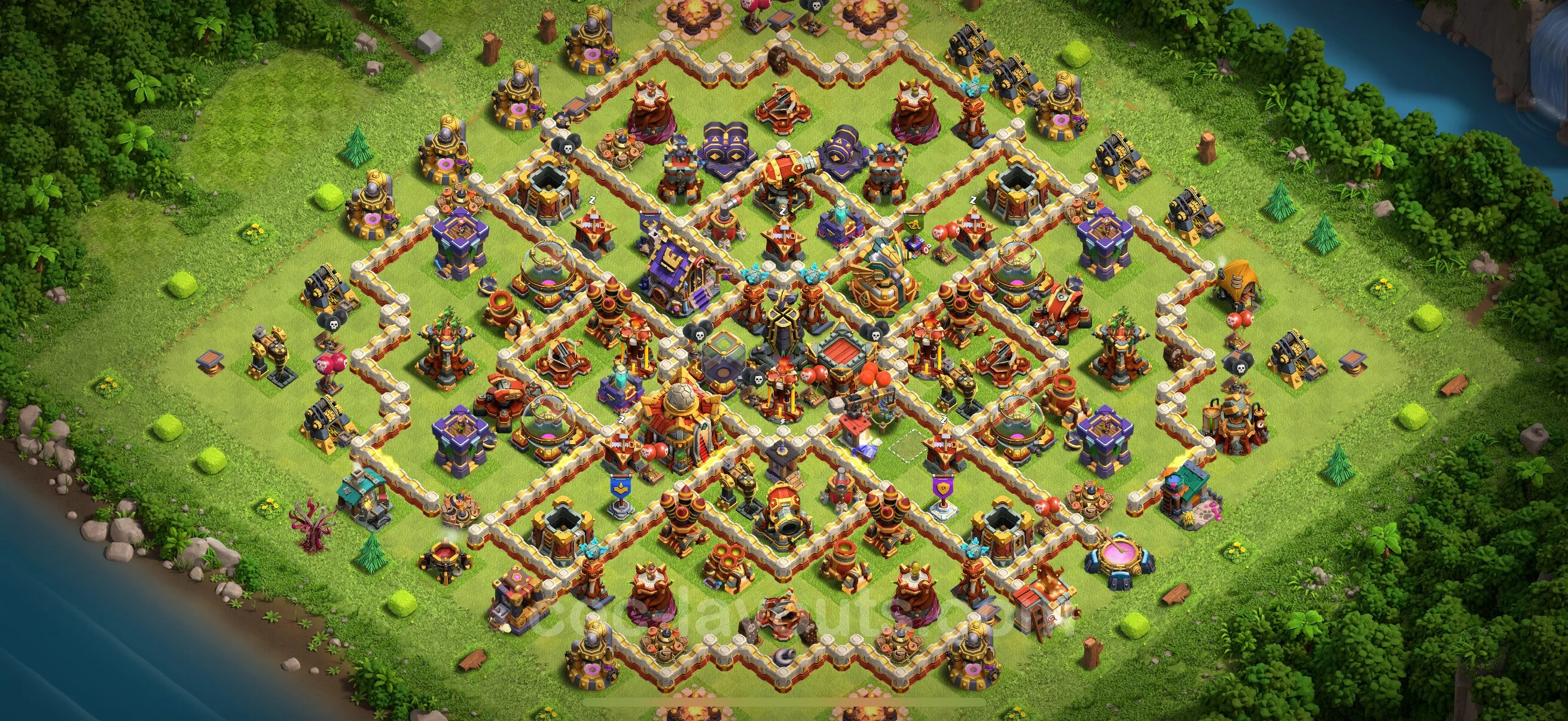 Farming Base TH16 with Link - plan / layout / design - Clash of Clans 2026 - (#30) — Фарм TH16