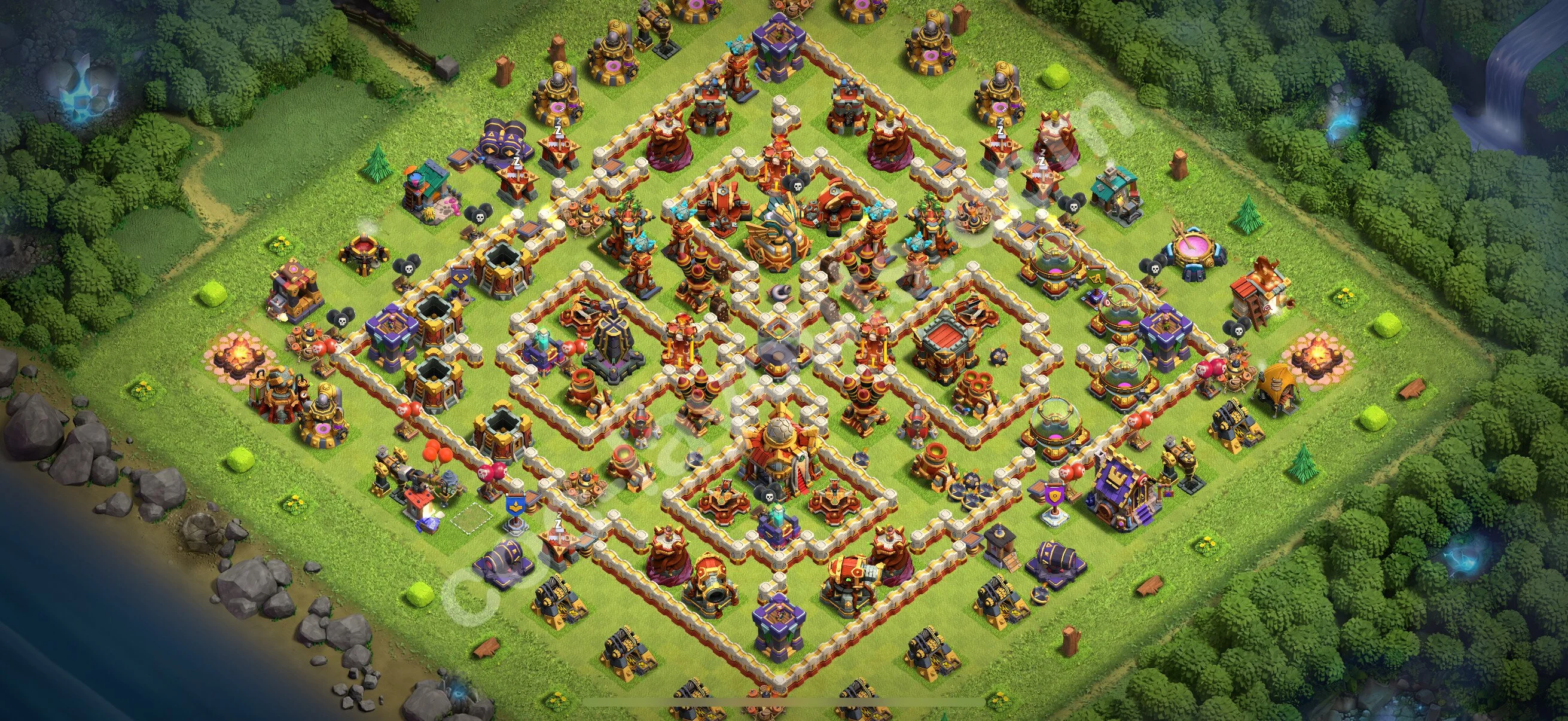 Farming Base TH16 with Link, Anti 3 Stars, Hybrid - plan / layout / design - Clash of Clans 2026 - (#31) — Farm TH16