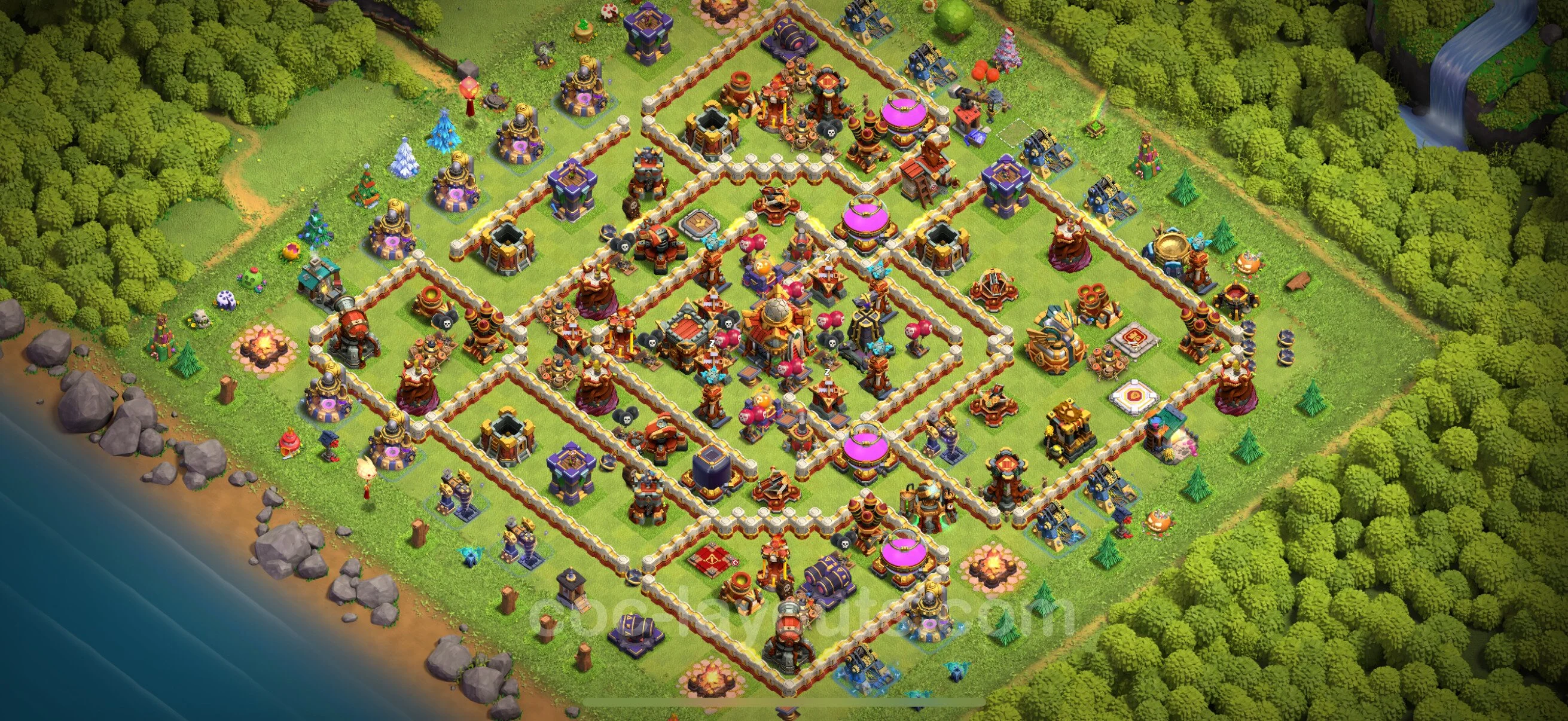 Farming Base TH16 with Link, Anti Everything - plan / layout / design - Clash of Clans - (#4)