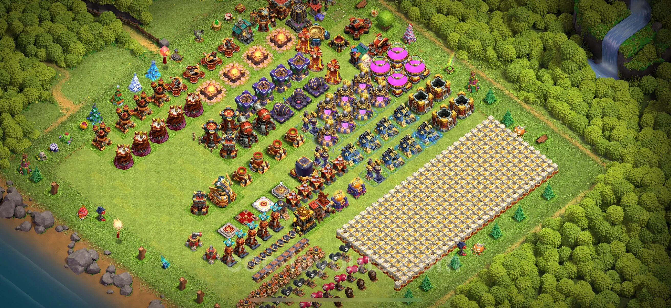 Top Troll Funny Base TH16 with Link - Funny Art Plan - Clash of Clans - (#1)