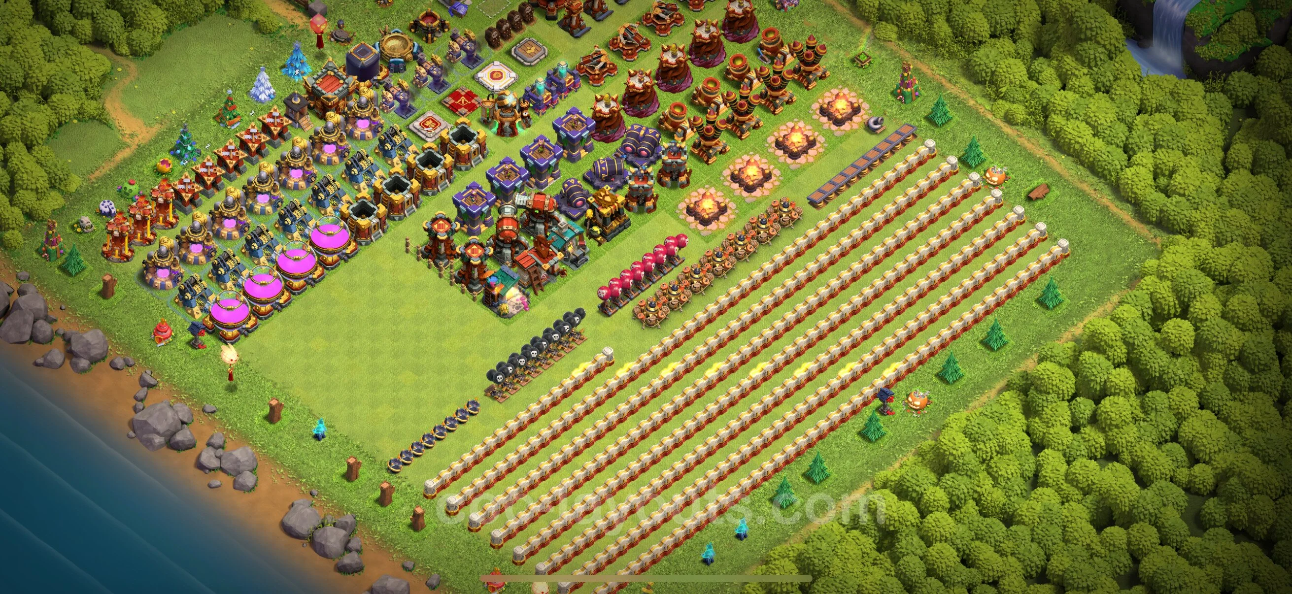 Top Troll Funny Base TH16 with Link - Funny Art Plan - Clash of Clans - (#4)