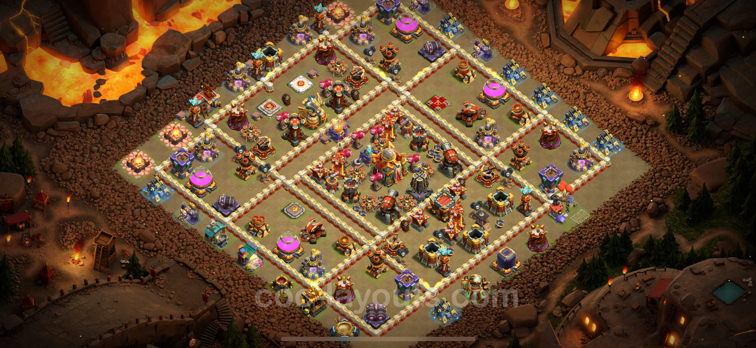 Top War Base TH16 with Link - Anti 2 Stars CWL Plan - Clash of Clans - (#11) — War BH16