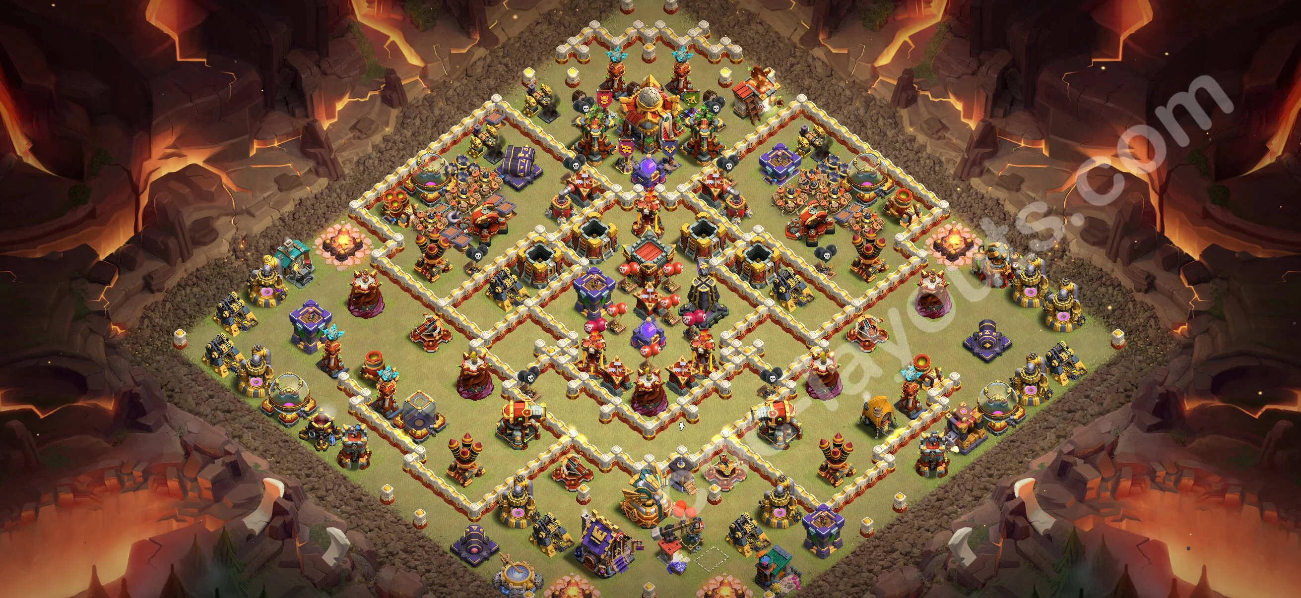 Top War Base TH16 with Link, Anti Everything - CWL Defence Plan 2026 - Clash of Clans - (#129) — Guerre BH16