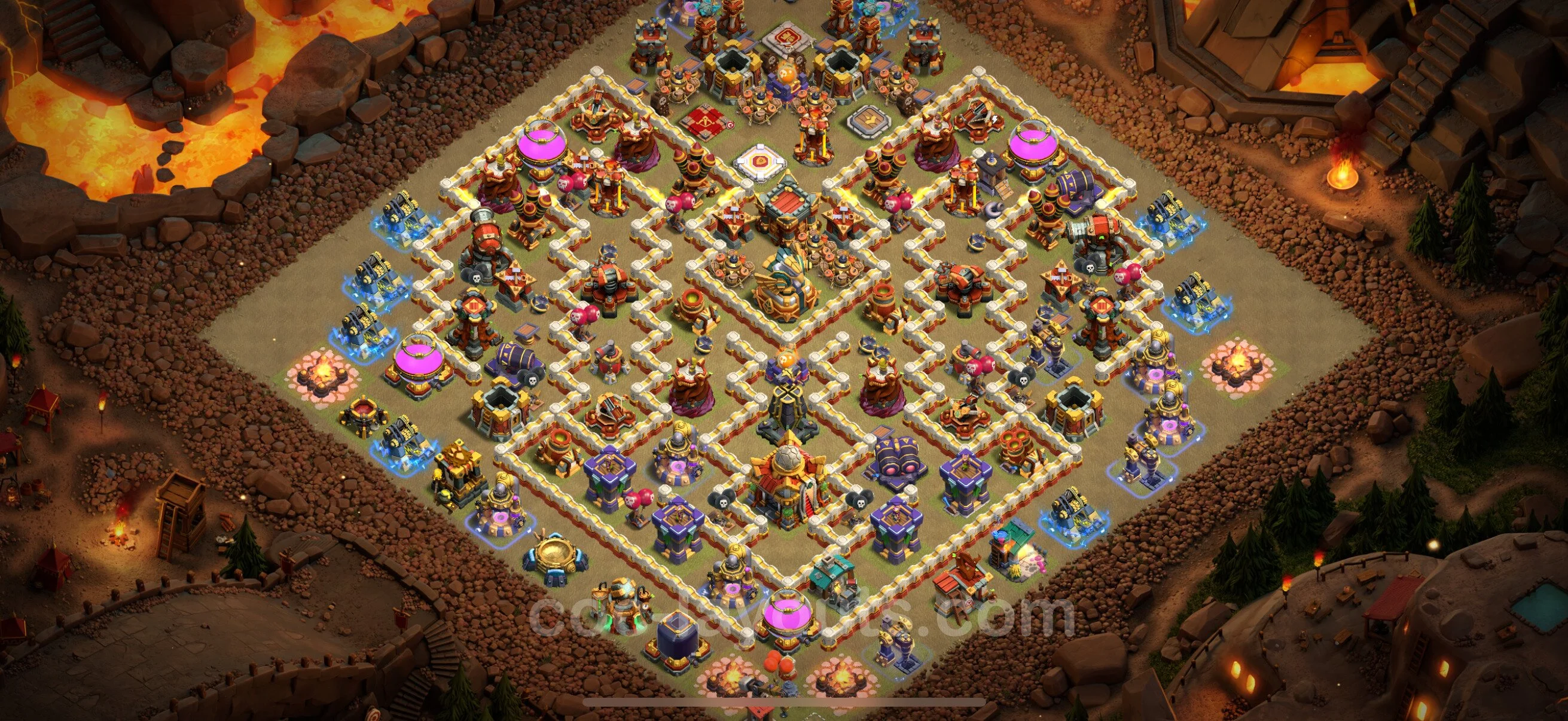 Top War Base TH16 with Link - Anti 3 Stars CWL Plan - Clash of Clans - (#19) — Війна BH16