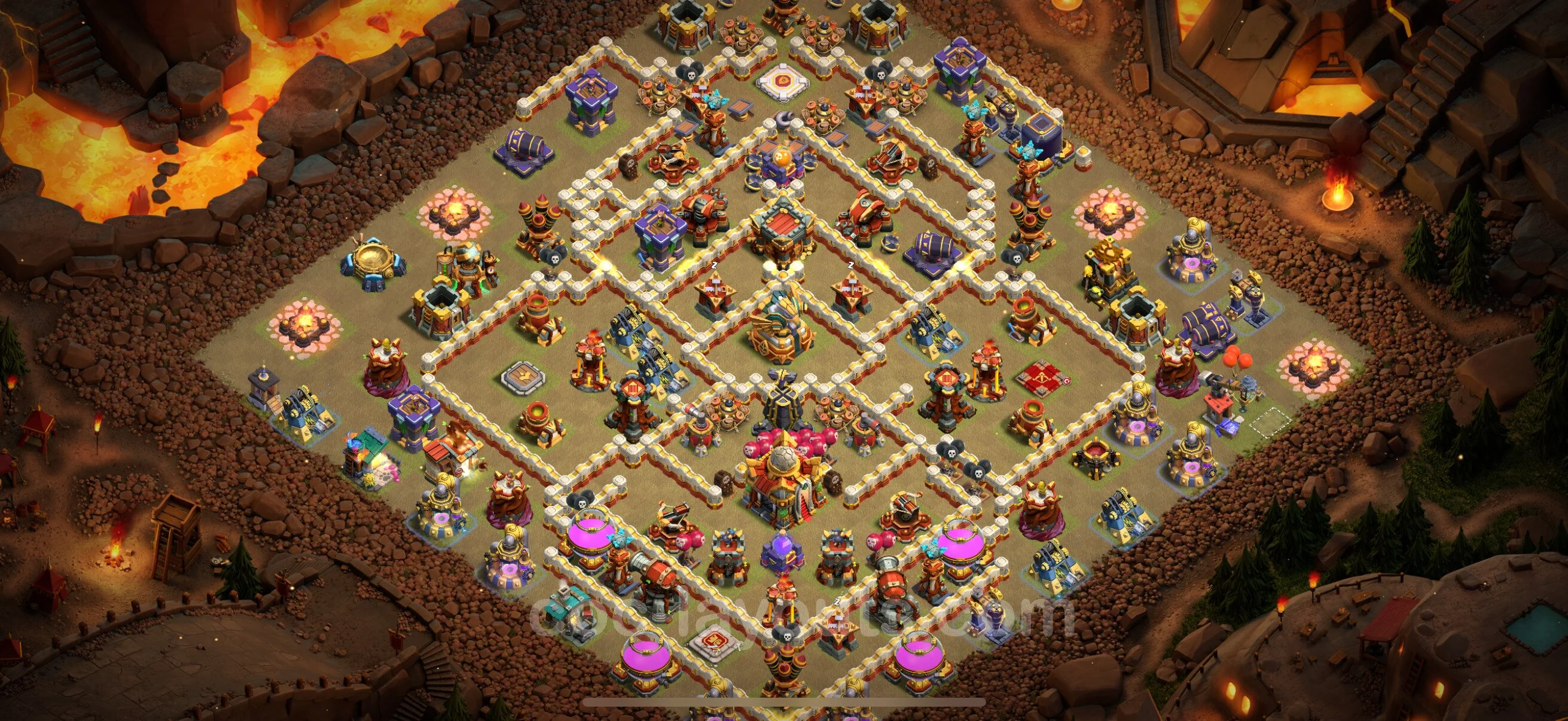 Top War Base TH16 with Link - Anti 3 Stars CWL Plan - Clash of Clans - (#2)