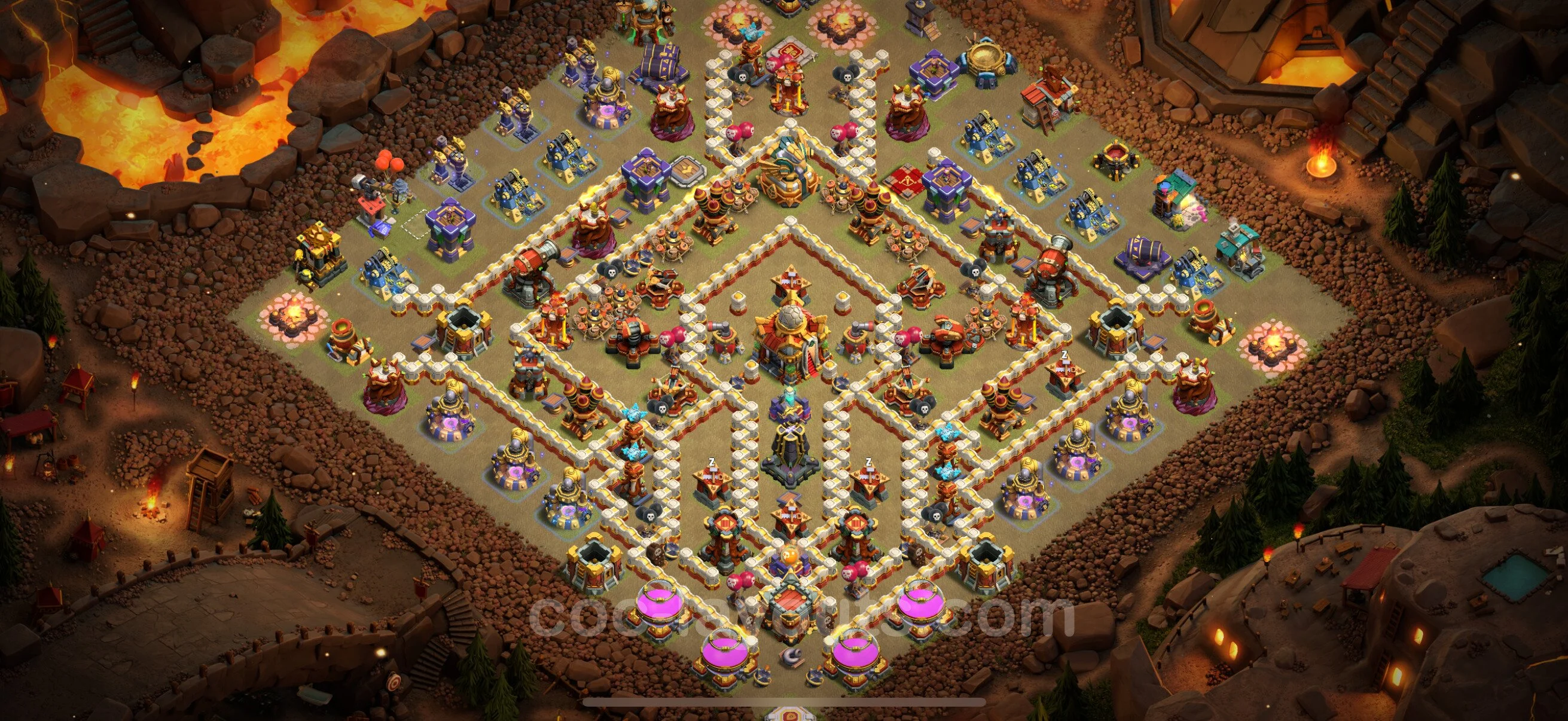 Top War Base TH16 with Link, Anti Everything - Anti 3 Stars CWL Plan - Clash of Clans - (#20) — War BH16