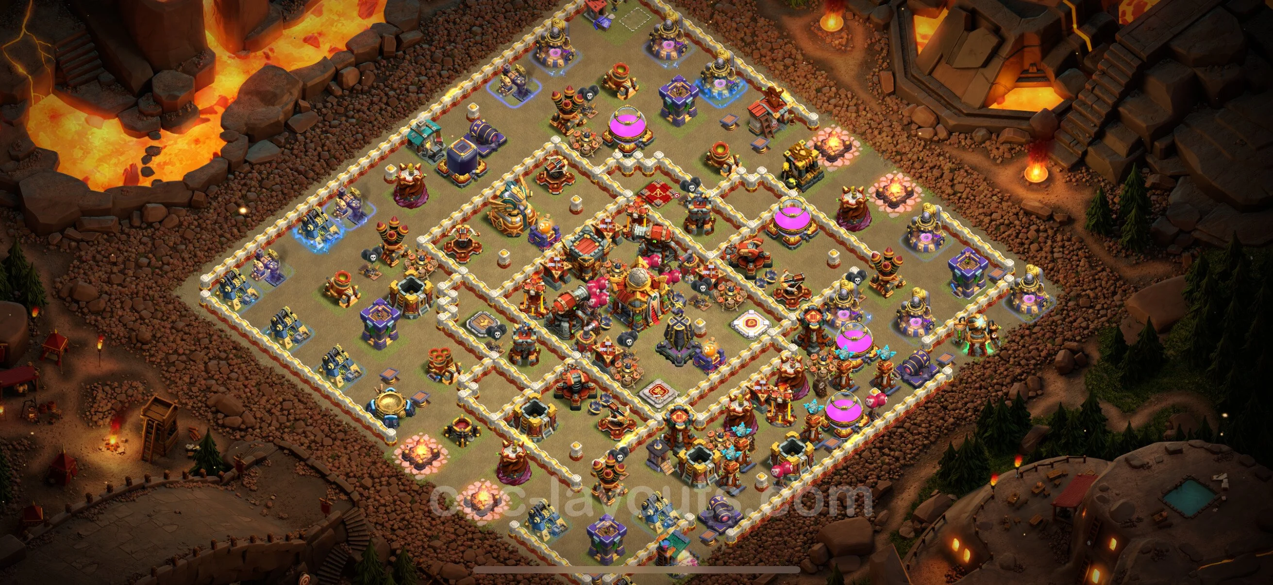 Top War Base TH16 with Link - Anti 2 Stars CWL Plan - Clash of Clans - (#25) — Guerre BH16