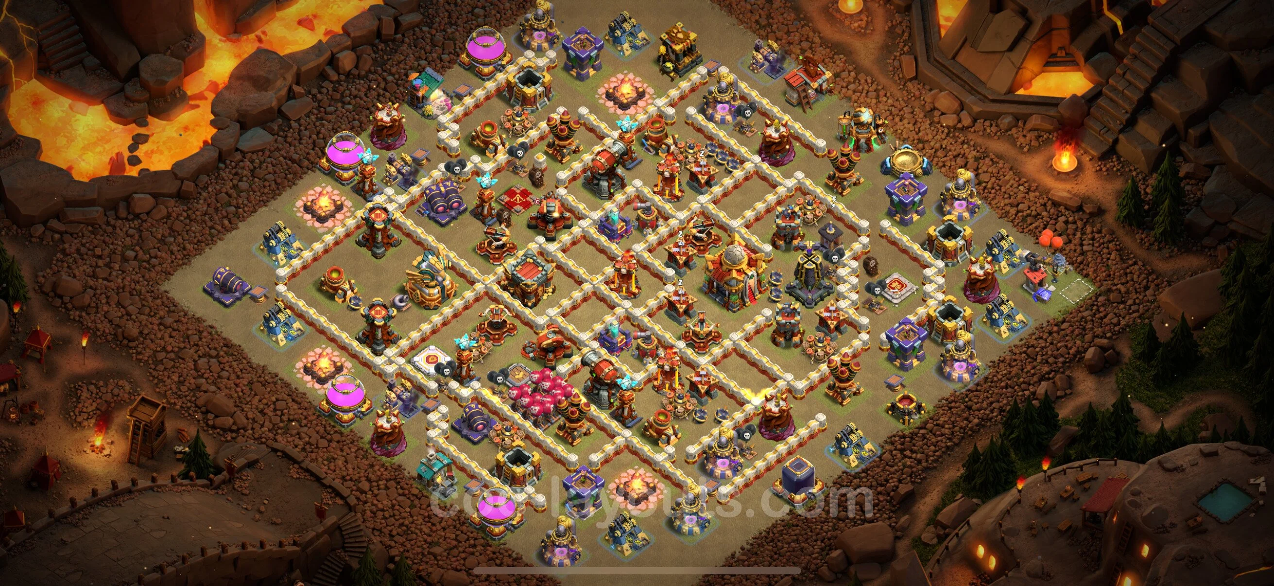 Top War Base TH16 with Link - Anti 2 Stars CWL Plan - Clash of Clans - (#26) — Guerre BH16